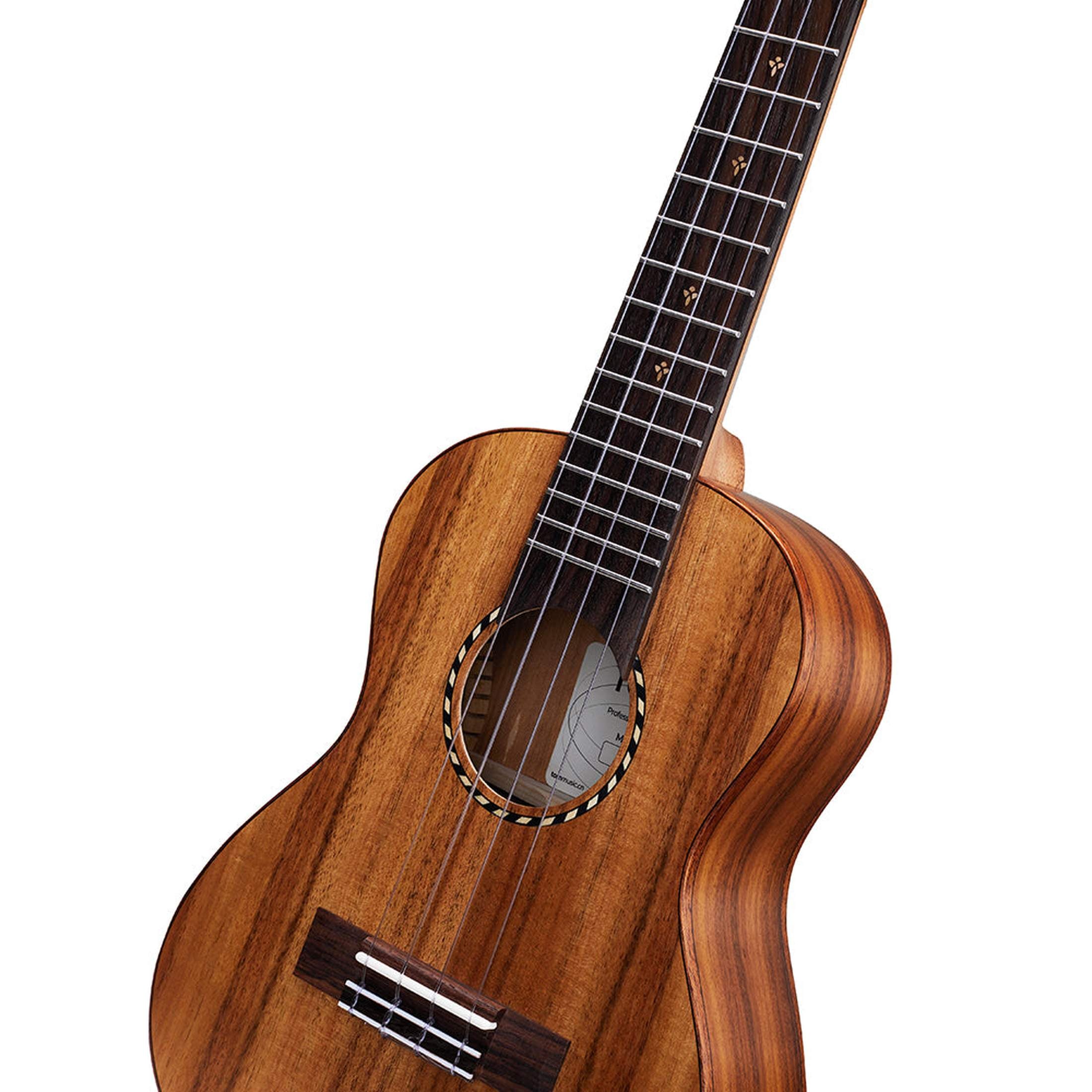 TOM M3 Concert Ukelele met Acacia Body en D'Addario Snaren Inclusief Luxe Hoes