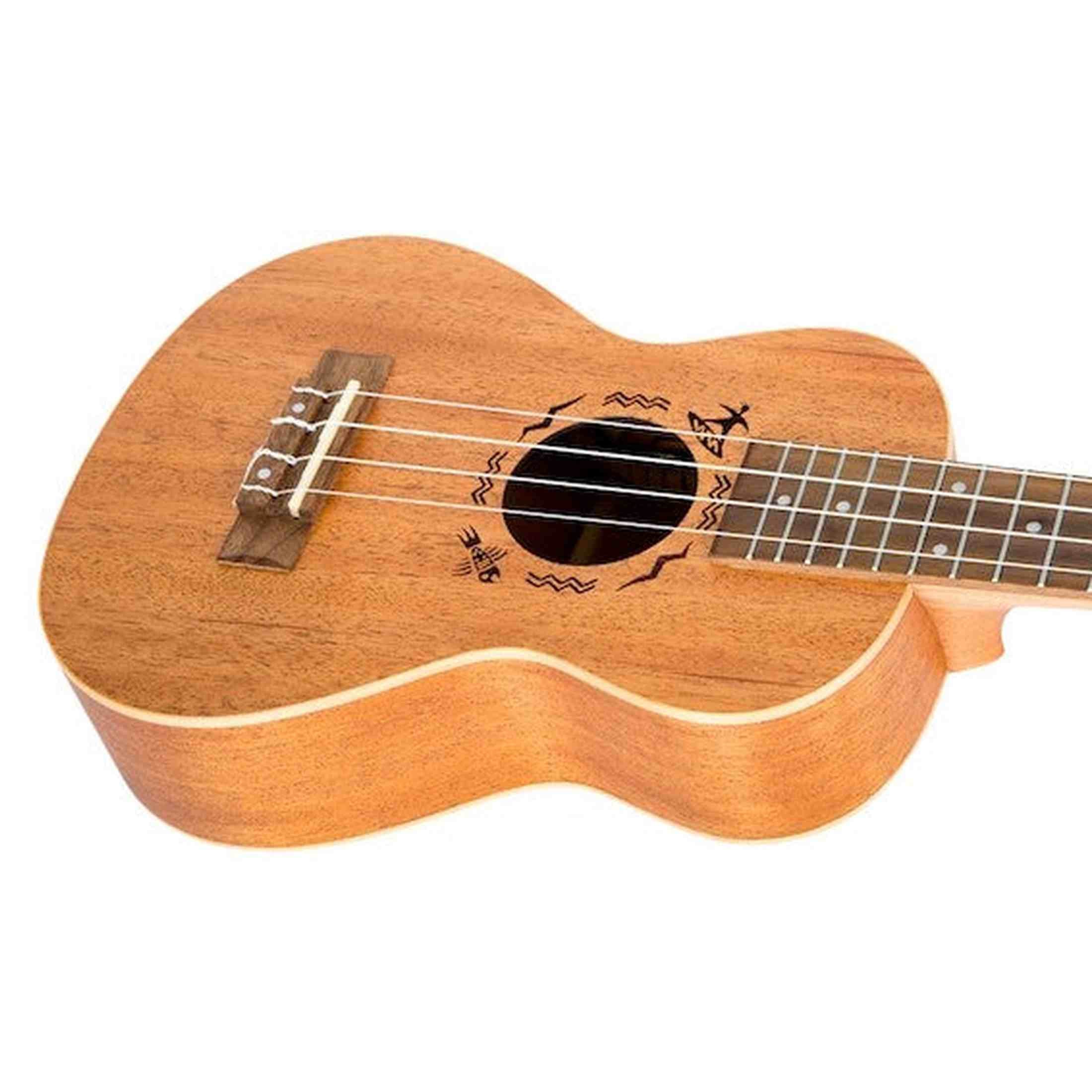 Flight DUC523 EQ MAH Elektrisch-Akoestische Concert Ukulele met Solid Mahogany Top, Pickup en Aquila Super Nylgut Snaren