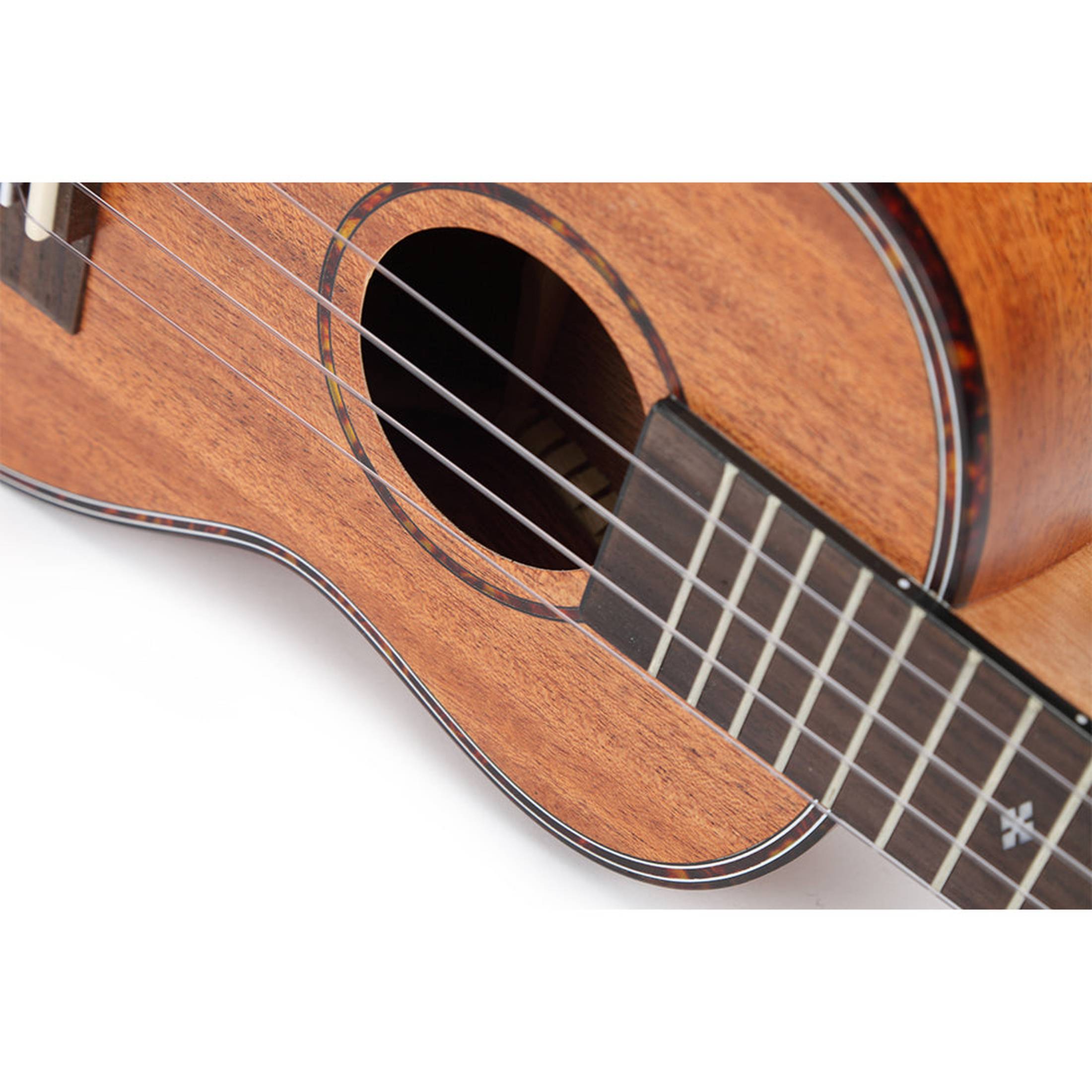 TOM 200 E Tenor Ukelele met Massief Mahonie en Pickup Inclusief Luxe Hoes