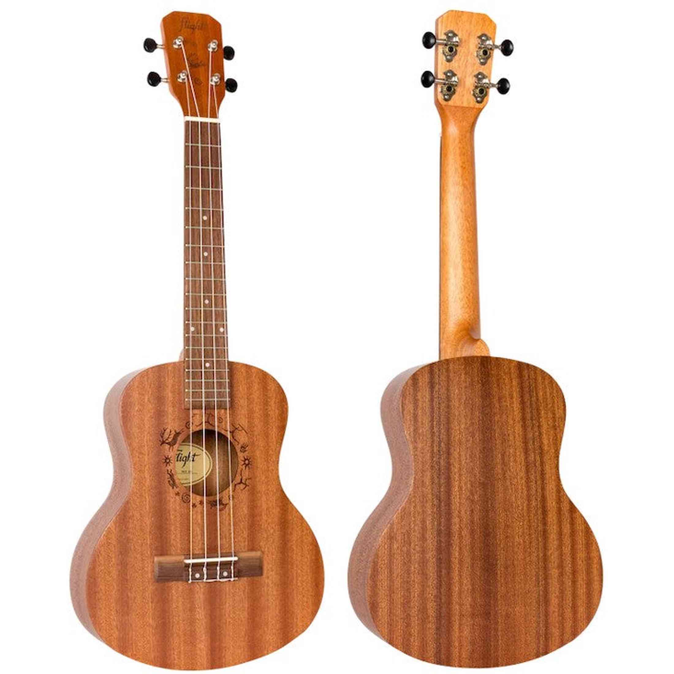 Flight NUT310 Tenor Ukulele met African Sapele Body, Truss Rod en Bone Topkam