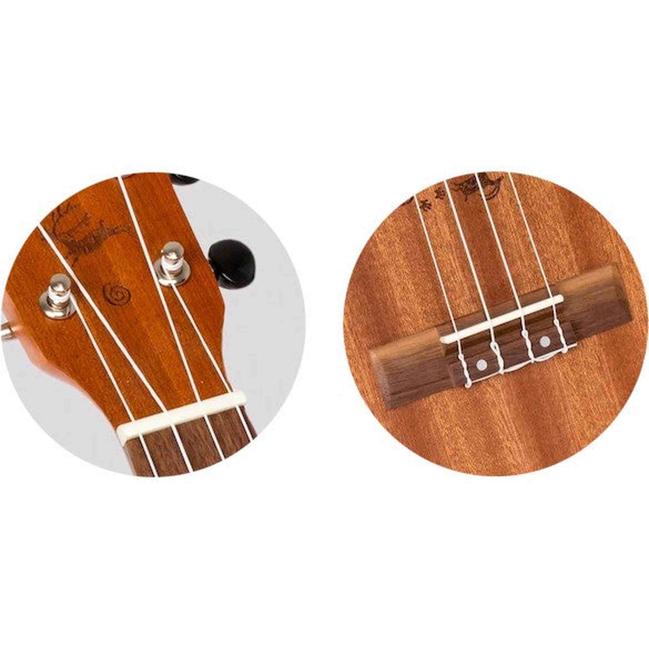 Flight NUT310 Tenor Ukulele met African Sapele Body, Truss Rod en Bone Topkam