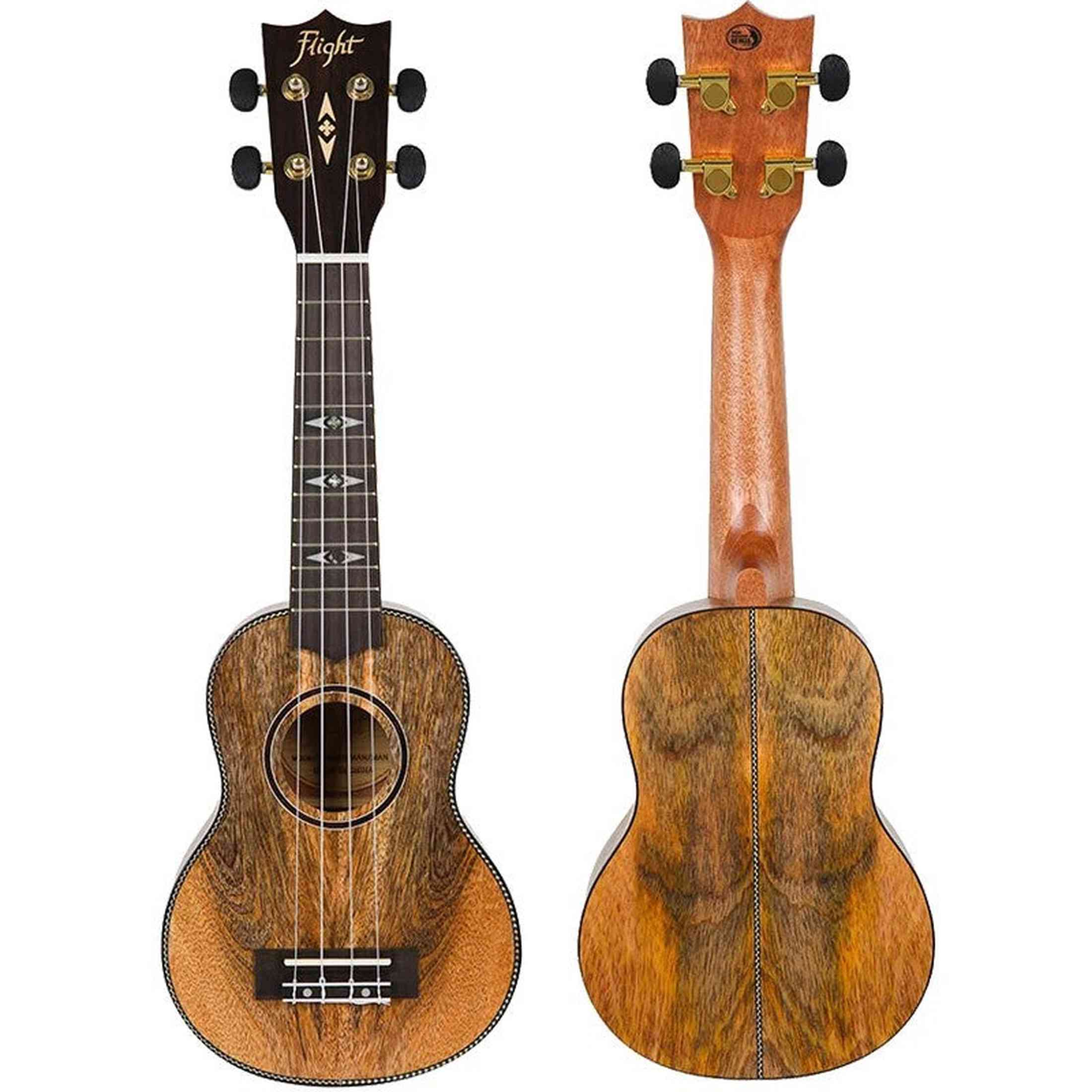 Flight DUS450 Mango Soprano Ukulele met Mango Body, Bone Topkam en Aquila Super Nylgut Snaren
