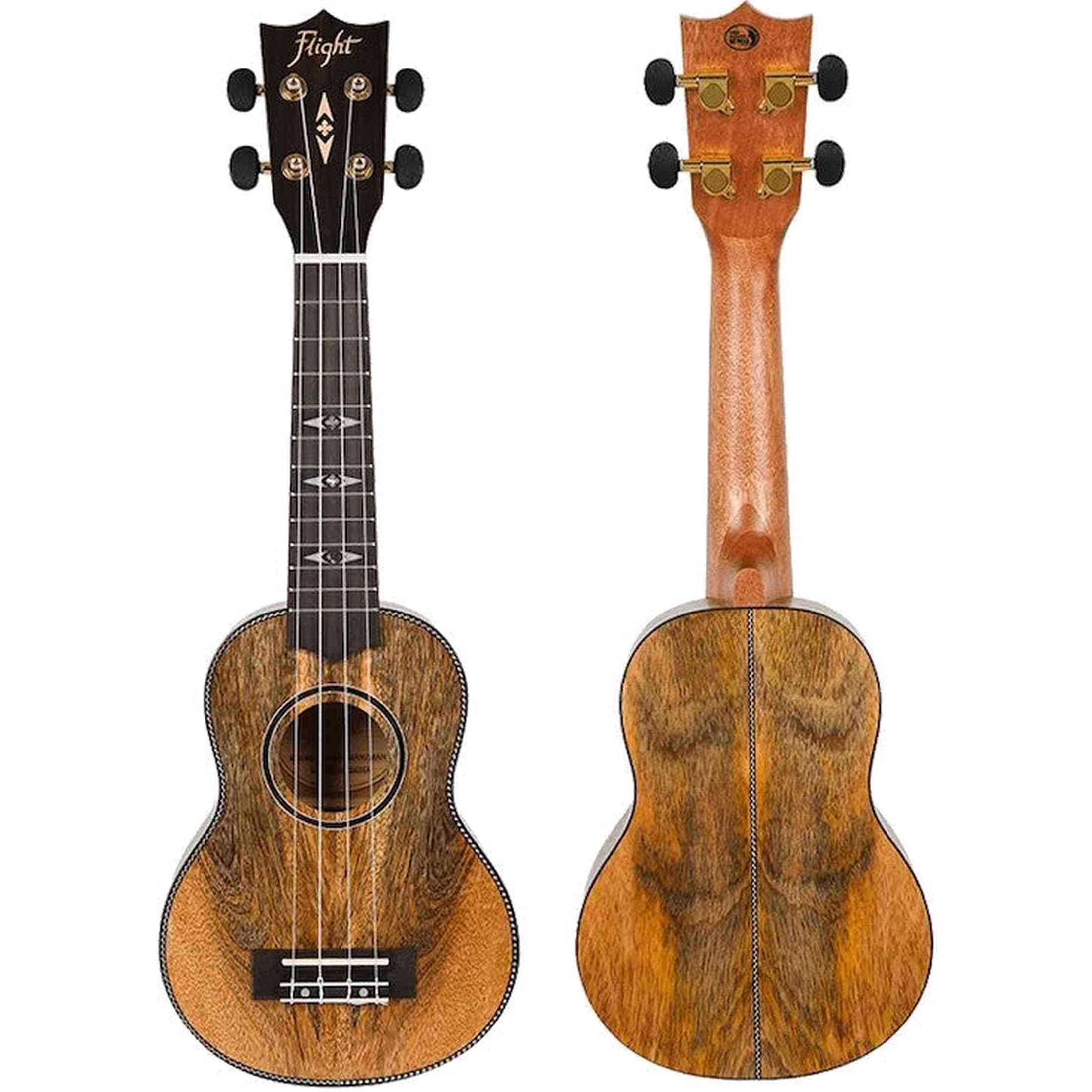 Flight DUS450 Mango Soprano Ukulele met Mango Body, Bone Topkam en Aquila Super Nylgut Snaren