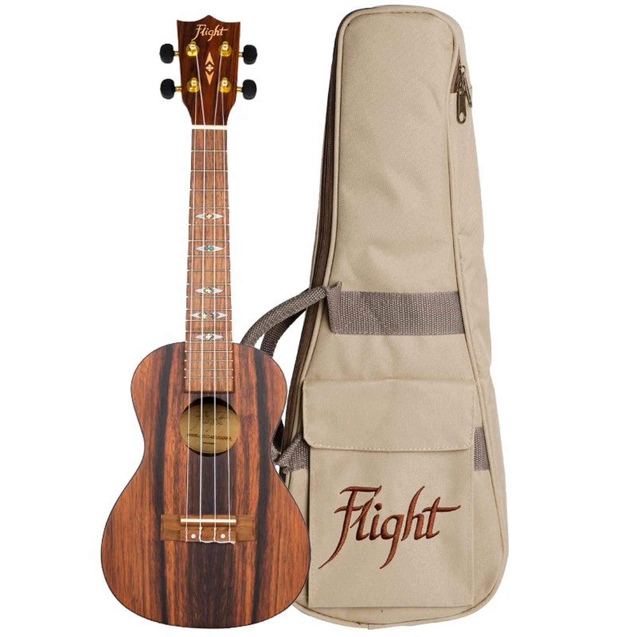 Flight ALMDUC460 DUC460 Concert Ukulele - Amara Met Tas