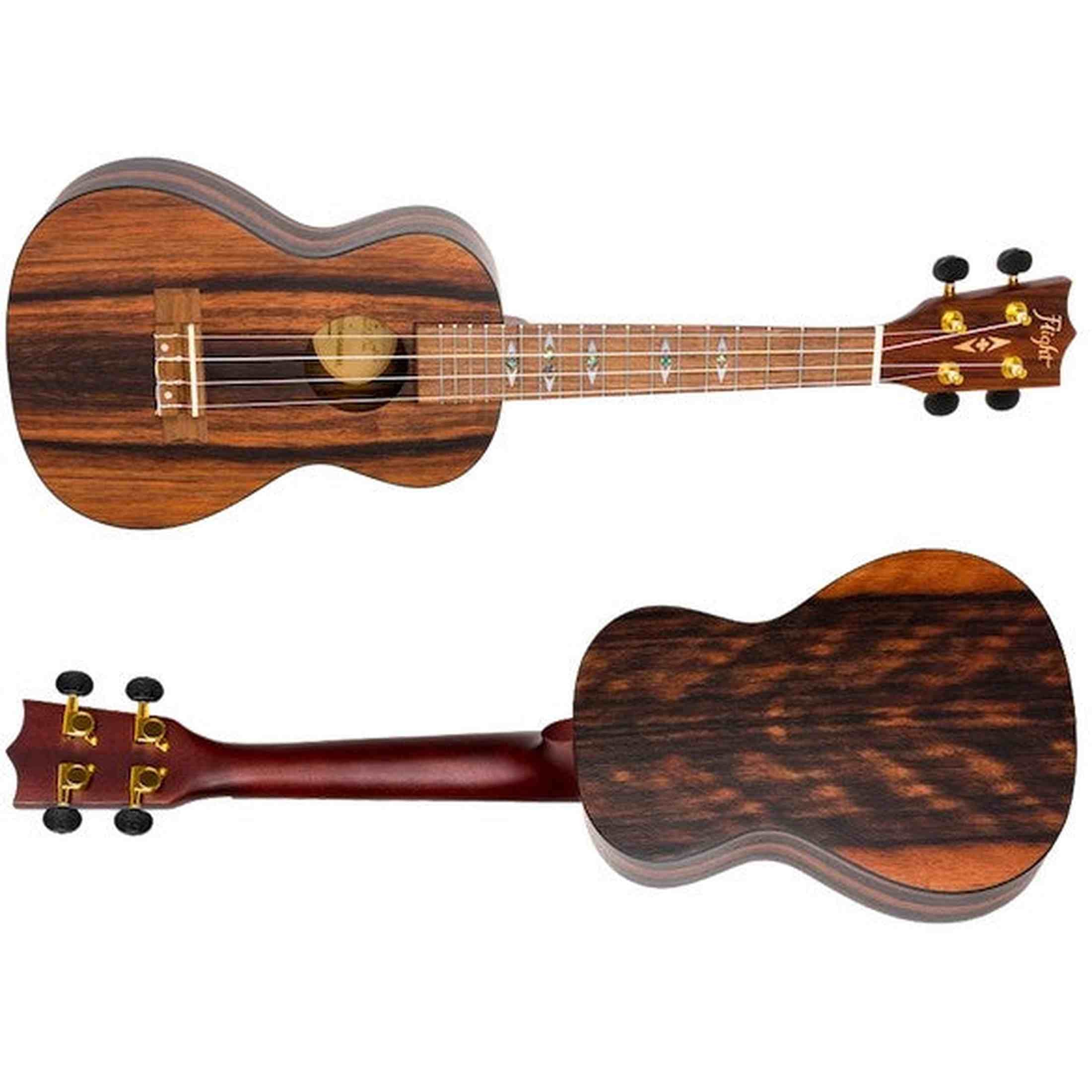 Flight ALMDUC460 DUC460 Concert Ukulele - Amara Met Tas