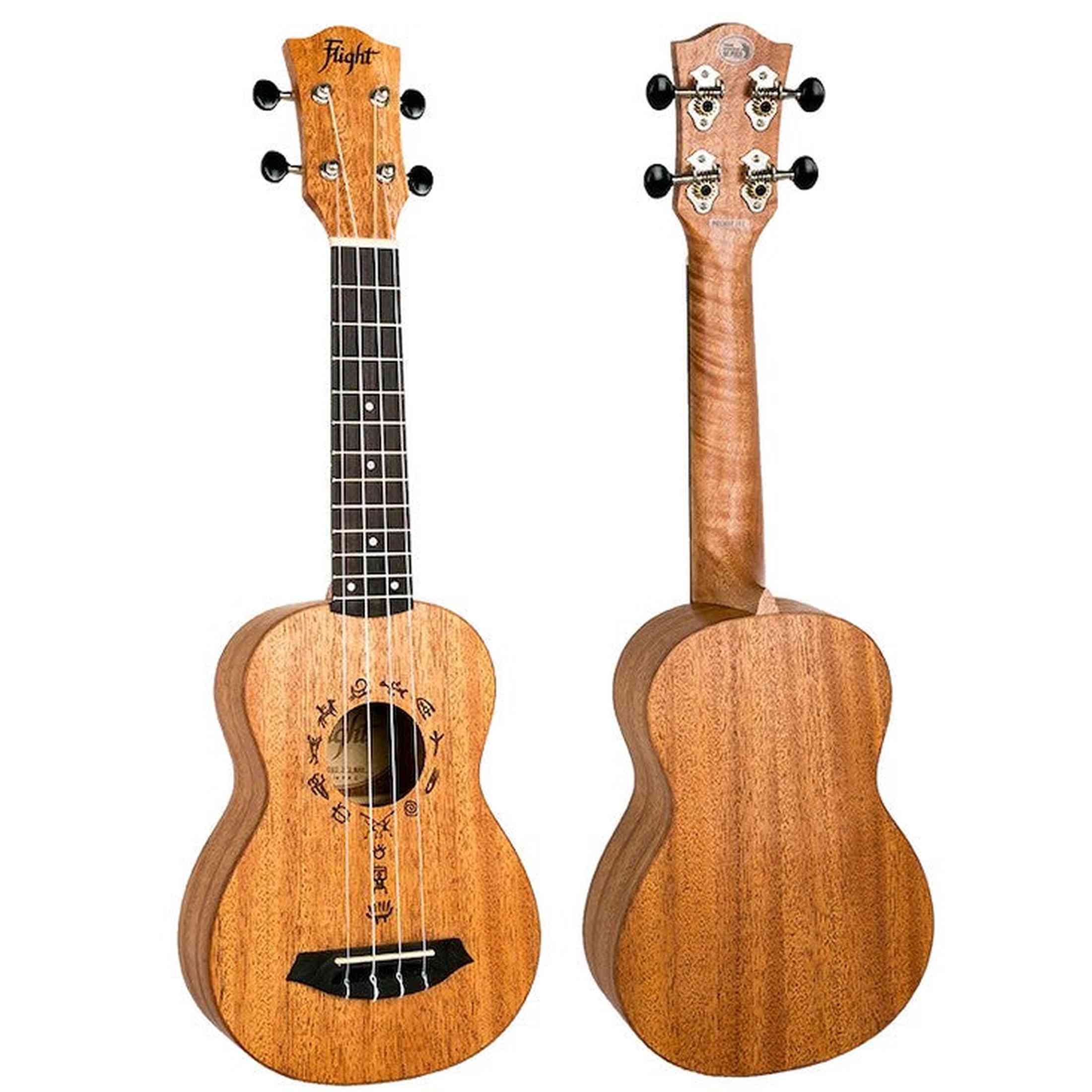 Flight DUS371 MAH Soprano Ukulele met Mahogany Body, Walnut Toets en Aquila Nylon Snaren