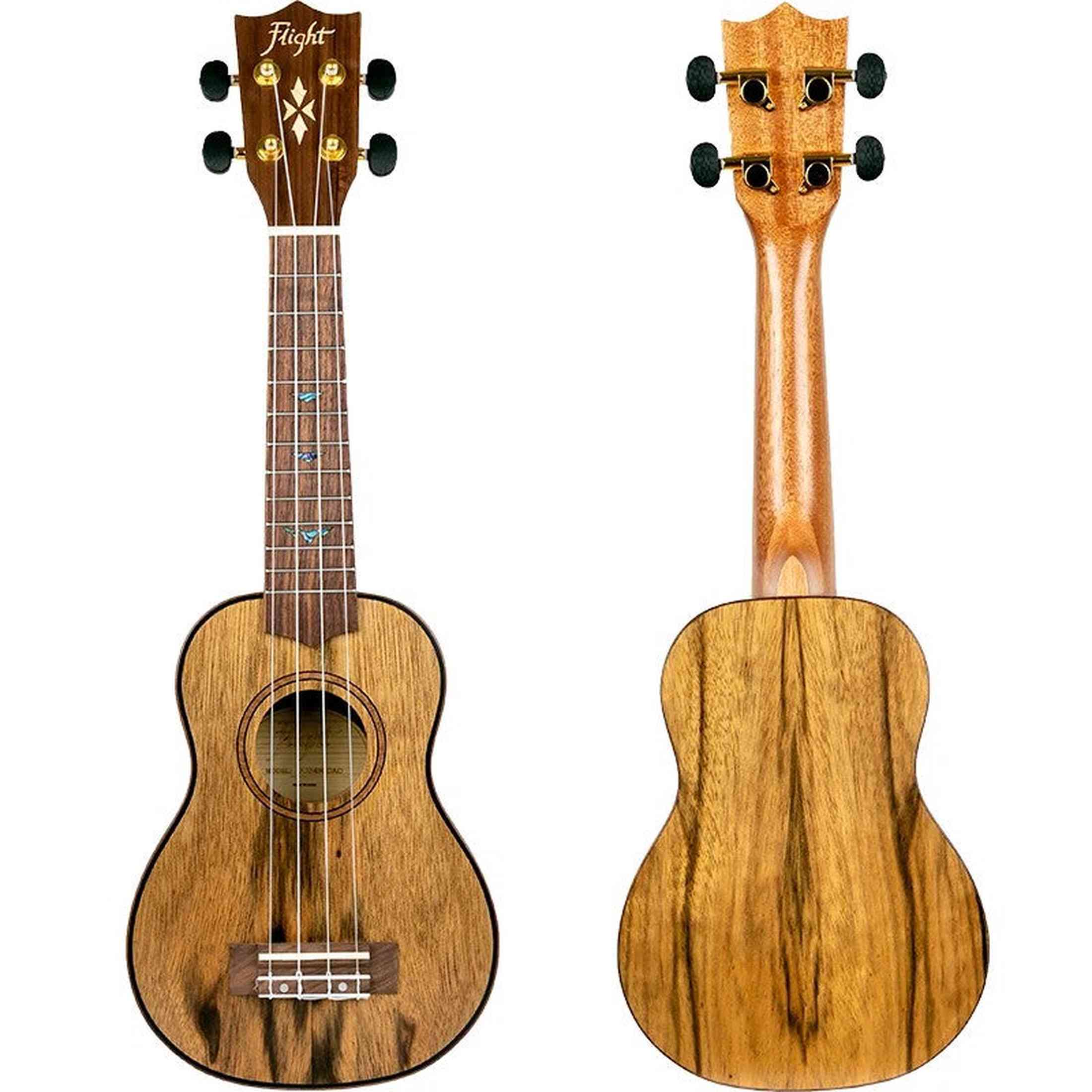 Flight DUS430 DAO Soprano Ukulele met Dao Body, Abalone Inlays en Aquila Super Nylgut Snaren