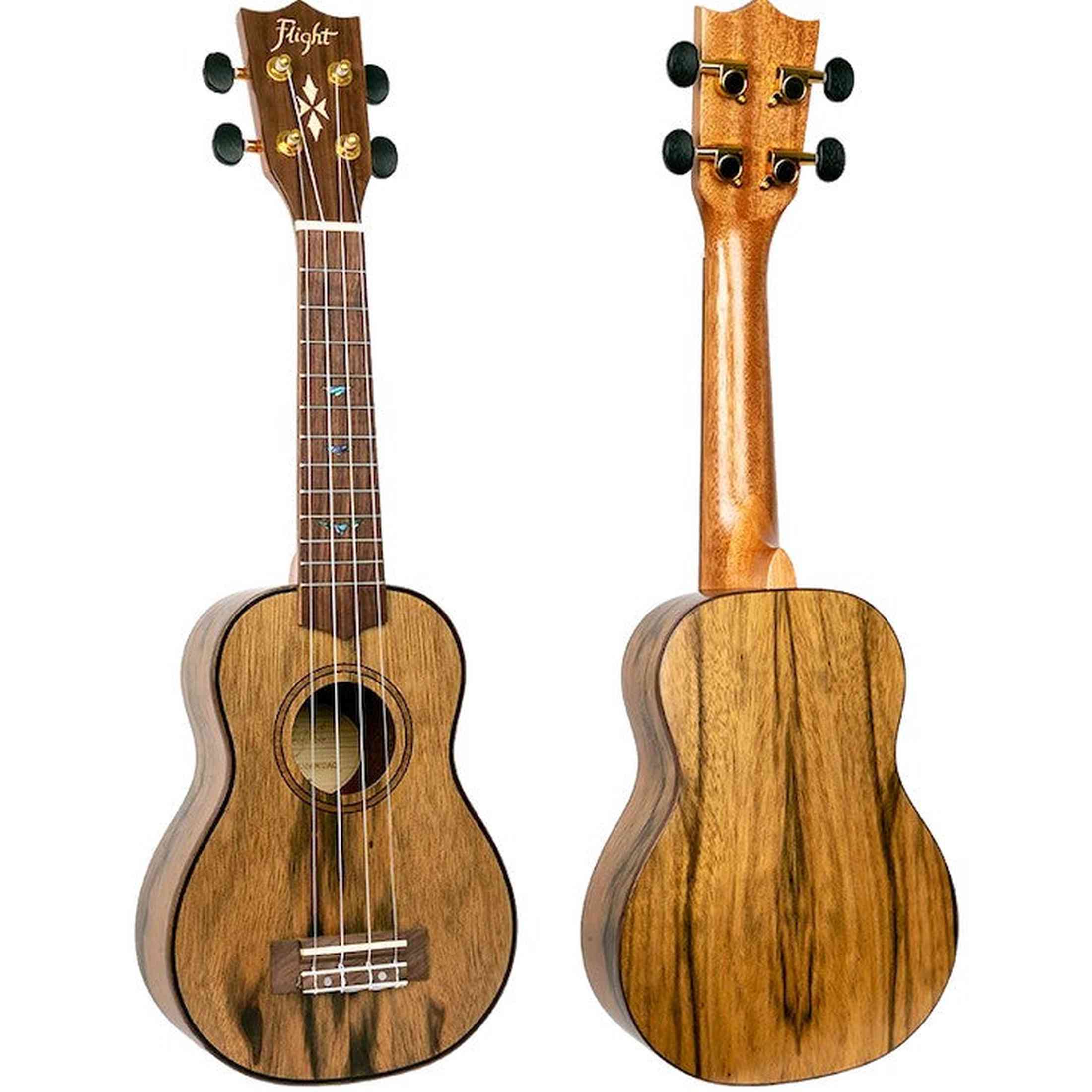 Flight DUS430 DAO Soprano Ukulele met Dao Body, Abalone Inlays en Aquila Super Nylgut Snaren