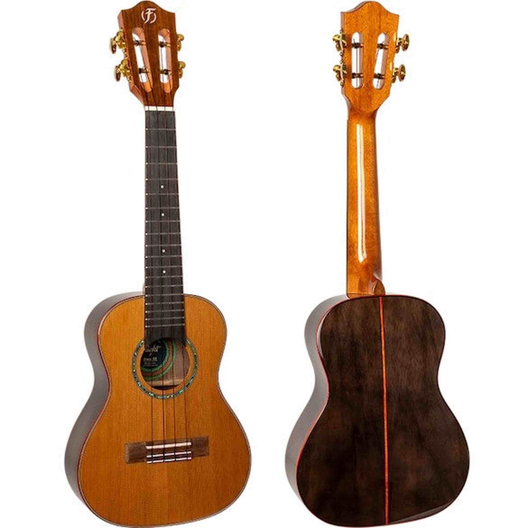 Flight Diana CE Elektrisch-Akoestische Concert Ukulele met Solid Cedar Top, Walnut Body en Double B1U Pickup
