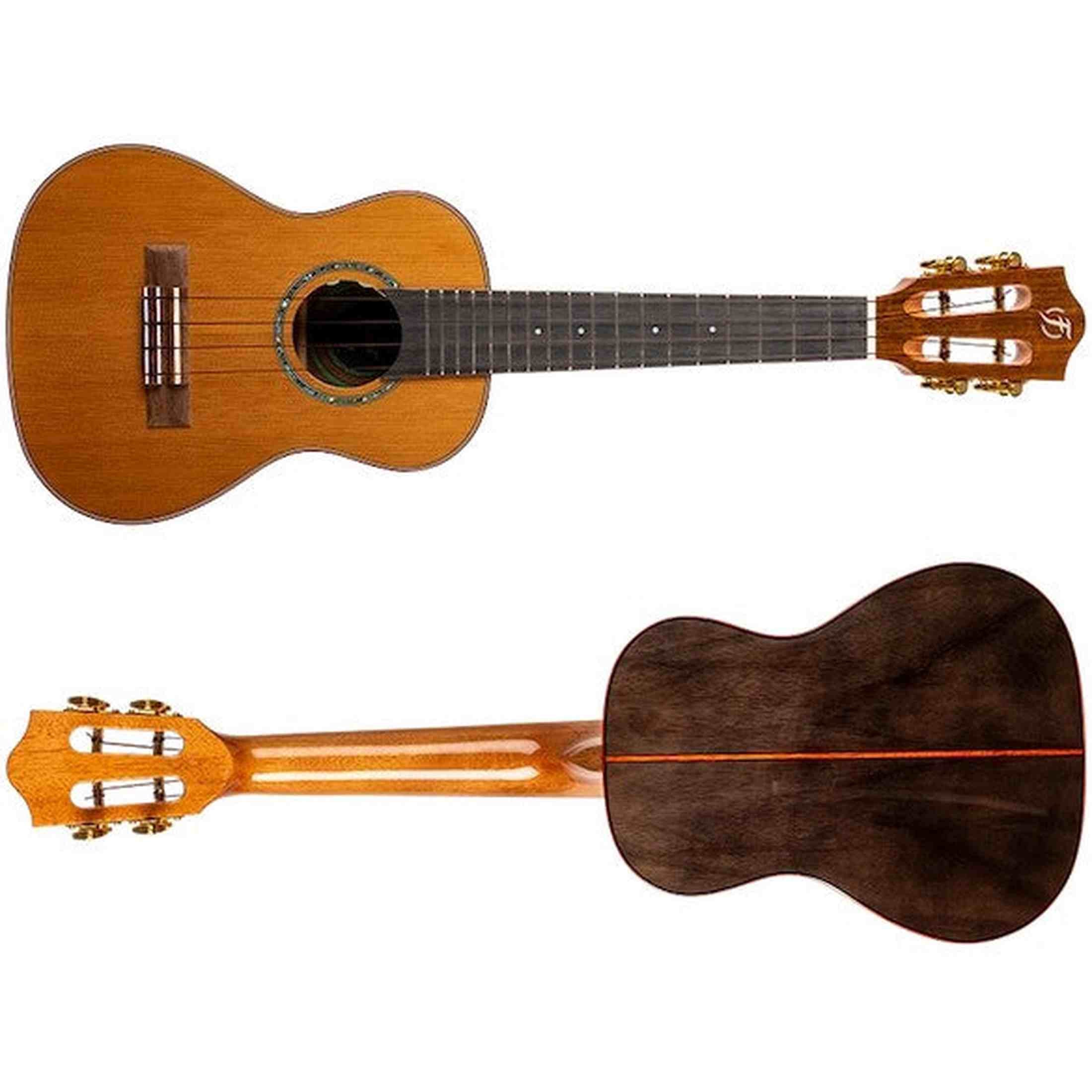 Flight Diana CE Elektrisch-Akoestische Concert Ukulele met Solid Cedar Top, Walnut Body en Double B1U Pickup