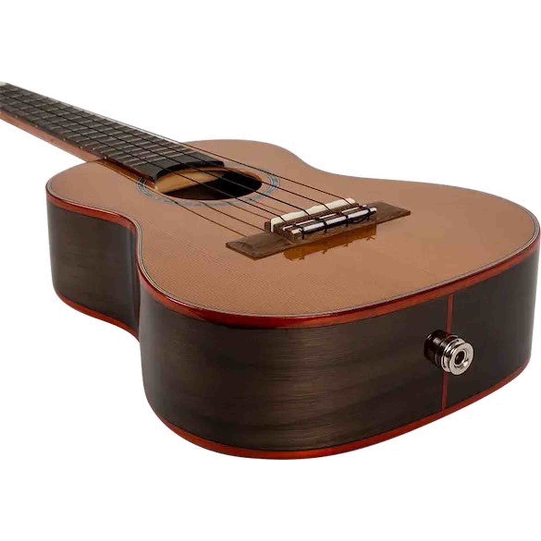 Flight Diana CE Elektrisch-Akoestische Concert Ukulele met Solid Cedar Top, Walnut Body en Double B1U Pickup