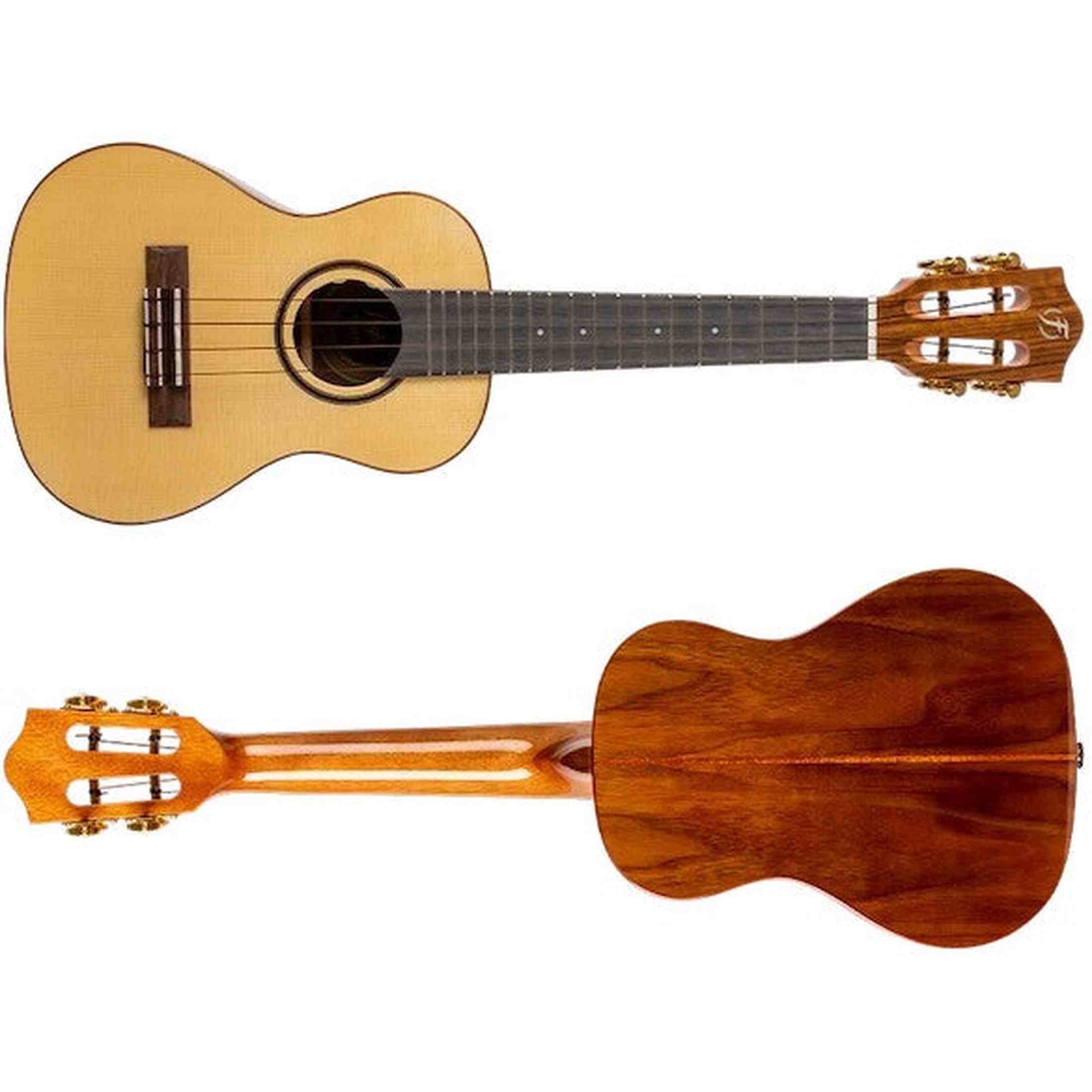 Flight Sophia TE Elektrisch-Akoestische Tenor Ukulele met Solid Spruce Top, Walnut Body en Double B1U Pickup