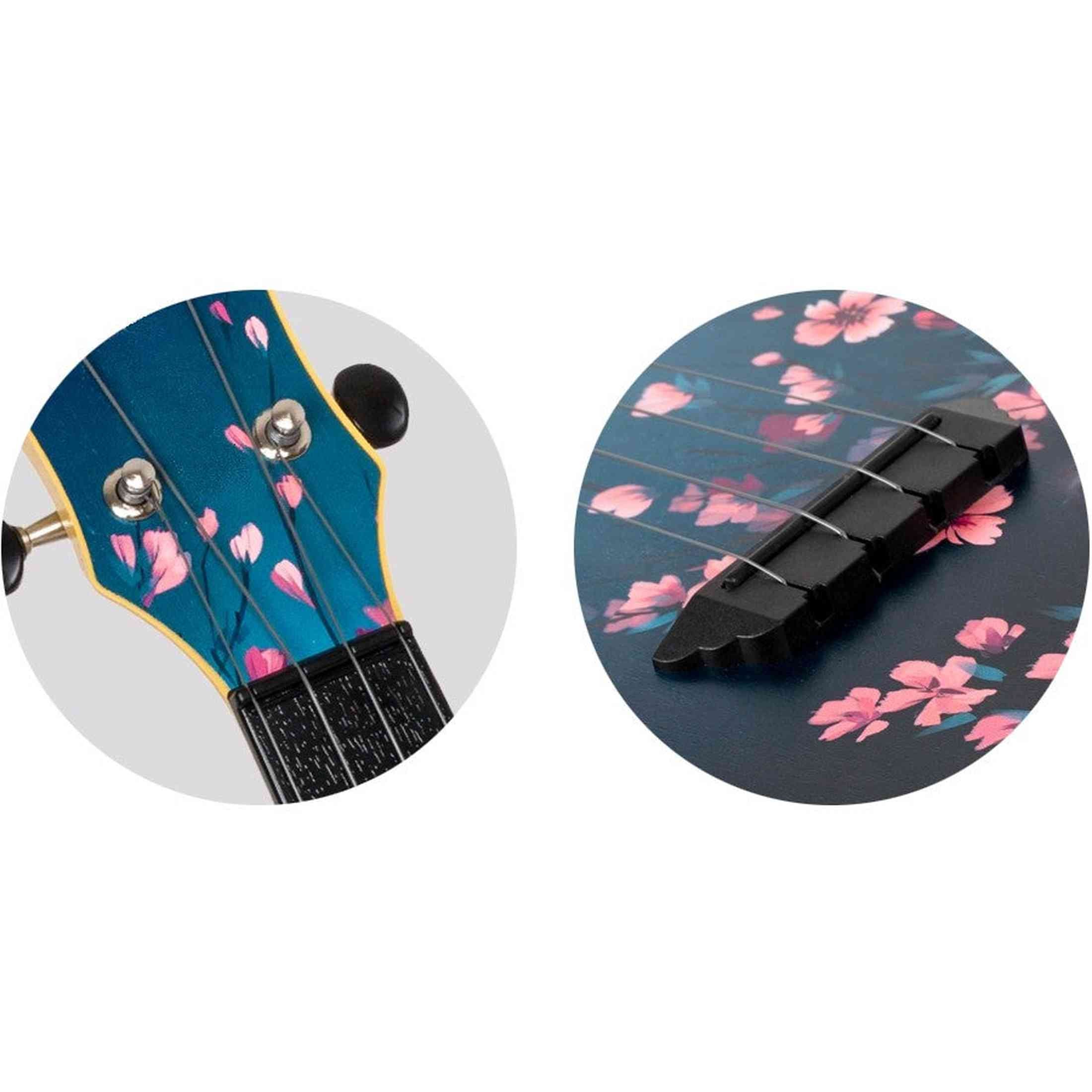 Flight TUSL-32 SAKURA Soprano Longneck Ukulele met Linden Top, ABS Body, Aquila Sugar Snaren en Gigbag