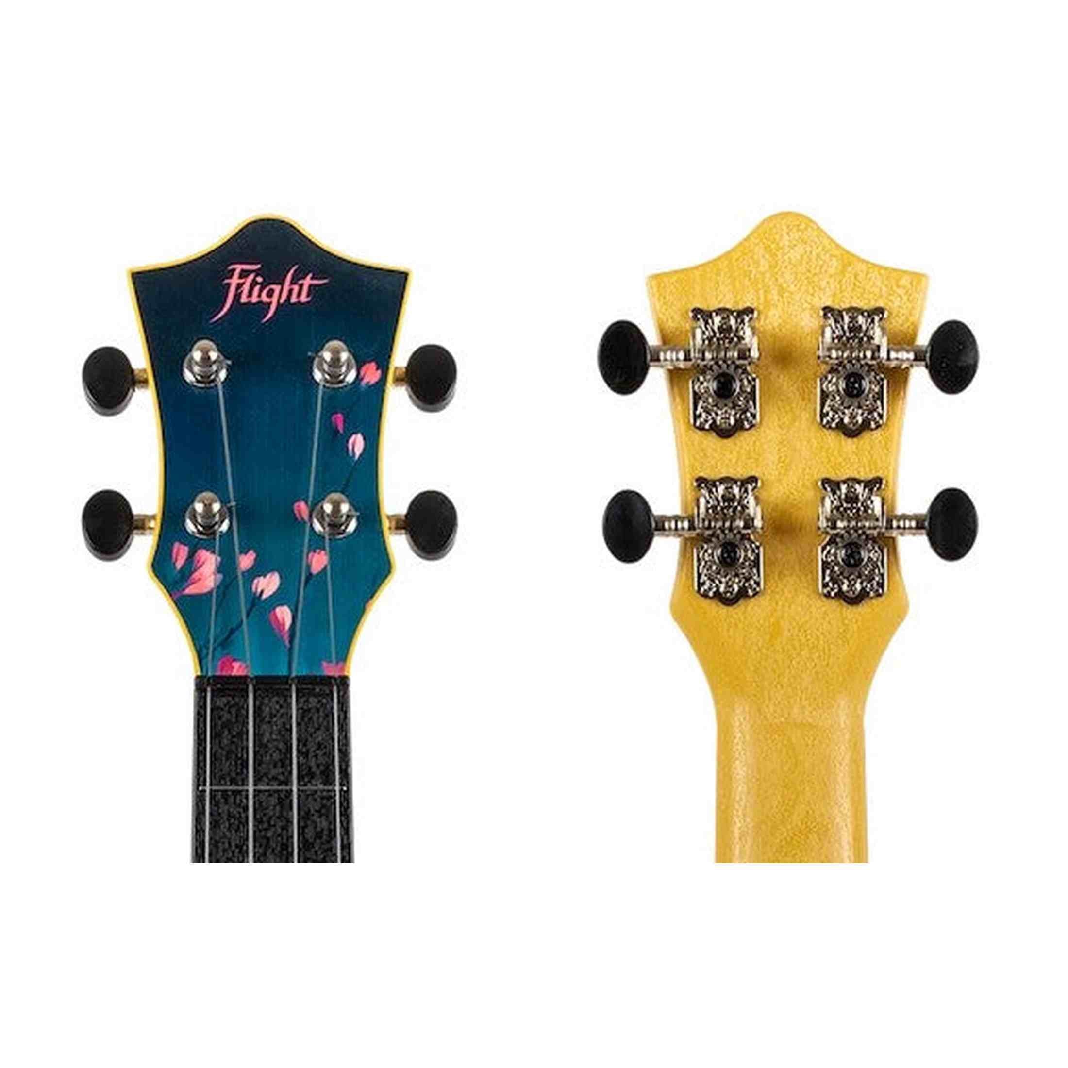 Flight TUSL-32 SAKURA Soprano Longneck Ukulele met Linden Top, ABS Body, Aquila Sugar Snaren en Gigbag