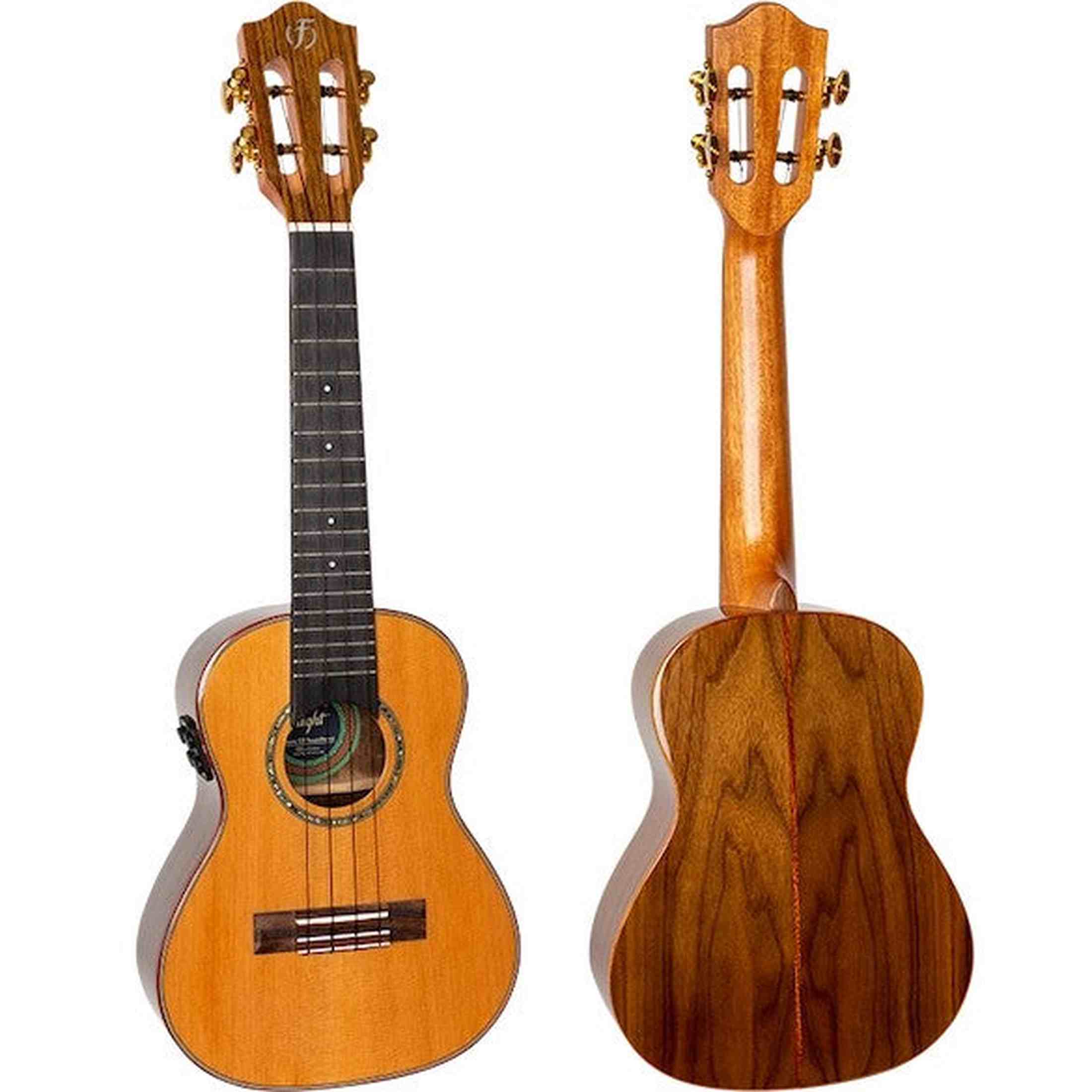 Flight Diana CE Soundwave Elektrisch-Akoestische Concert Ukulele met Solid Cedar Top, Walnut Body en Soundwave Effects Systeem