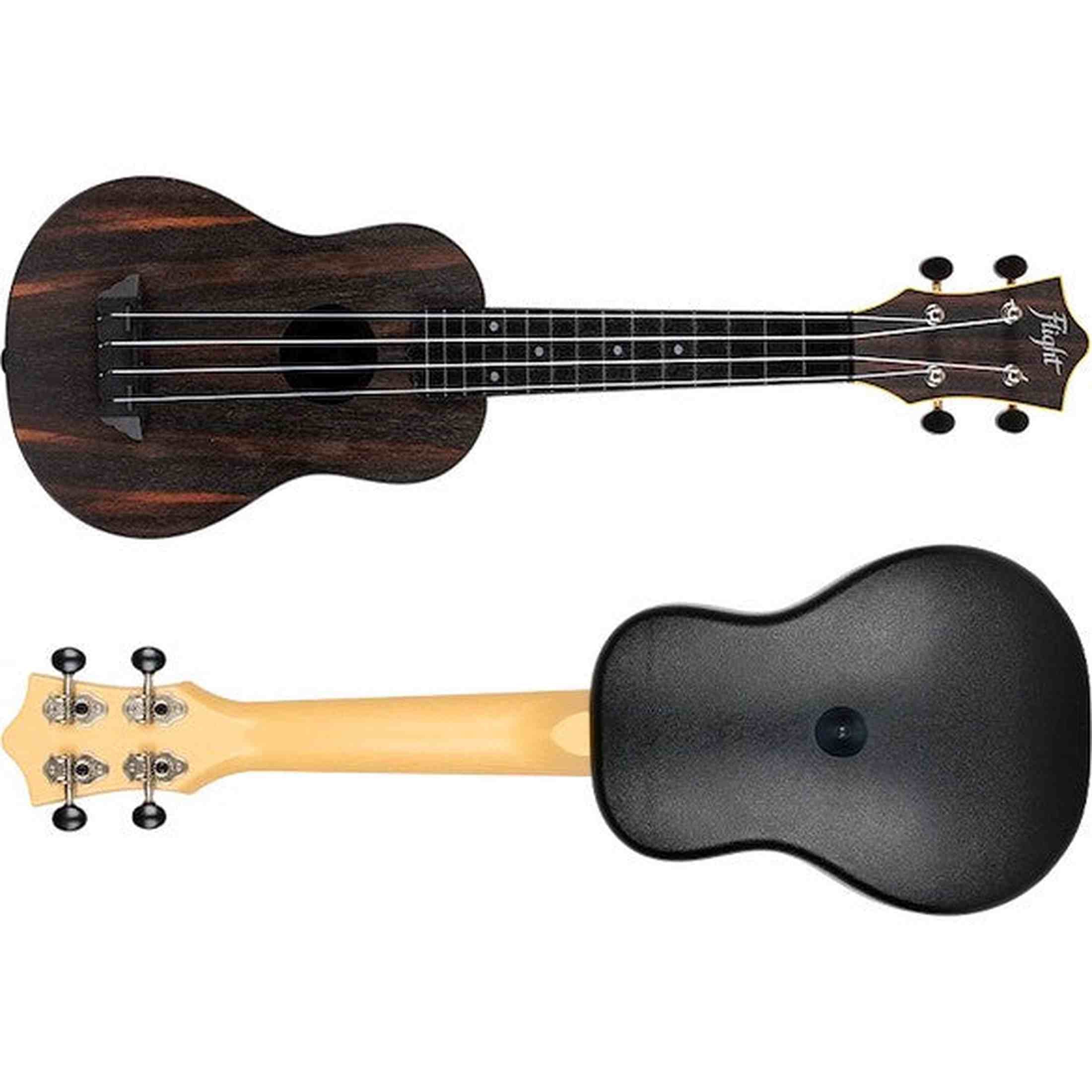 Flight TUS-55 AMARA Soprano Ukulele met Gelamineerde Amara Top, ABS Body en Aquila Super Nylgut Snaren
