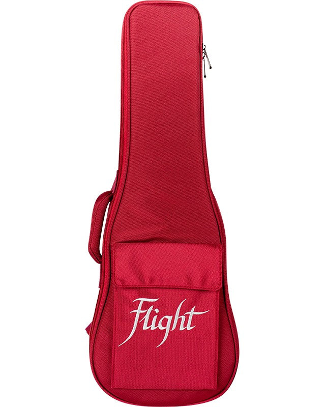Flight DXBT Deluxe Tenor Ukulele Gigbag 15mm Padded Wine Red met Accessoirevak