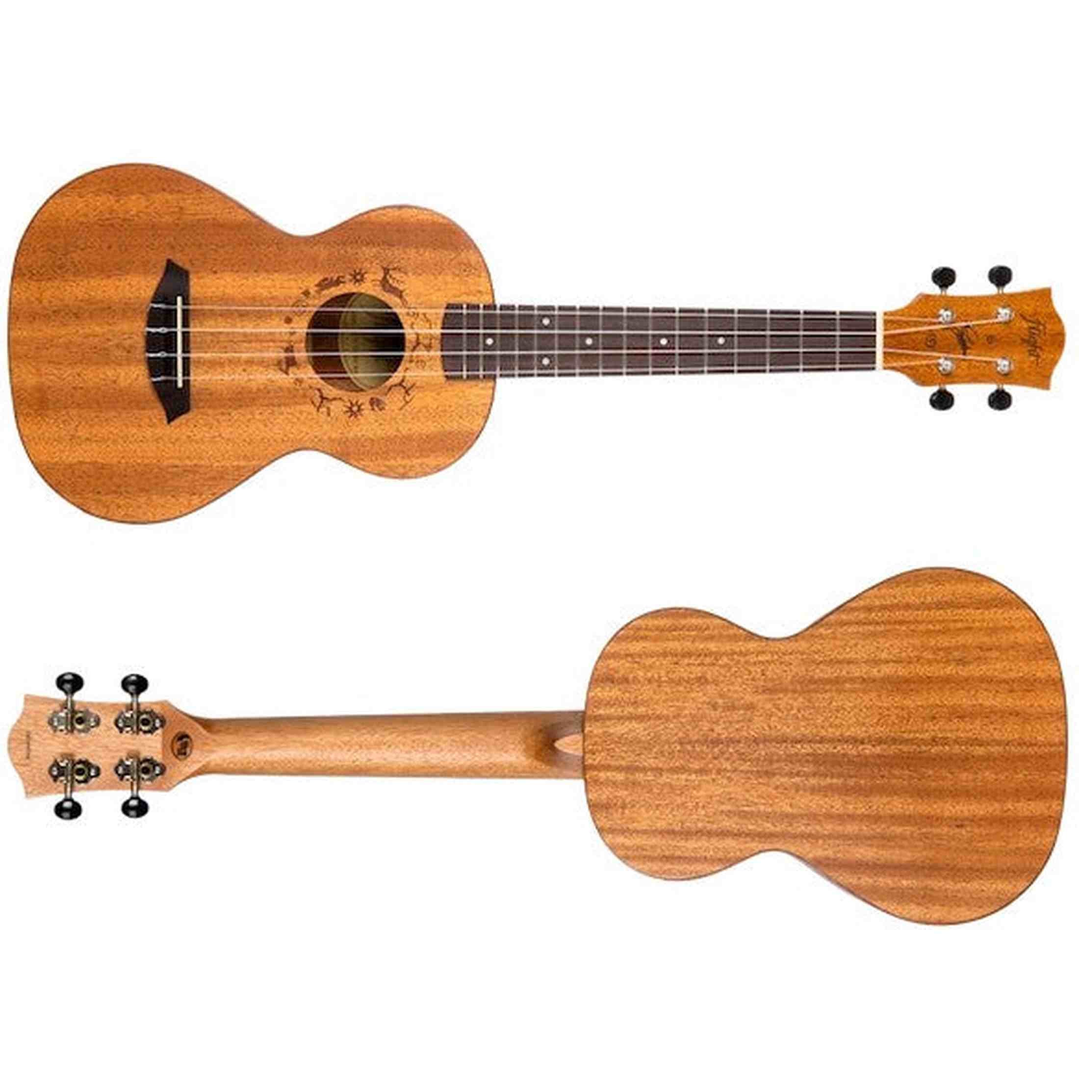 Flight DUT34 EQ MAH-A Elektrisch-Akoestische Tenor Ukulele met Mahogany Body, Pickup en Aquila Super Nylgut Snaren