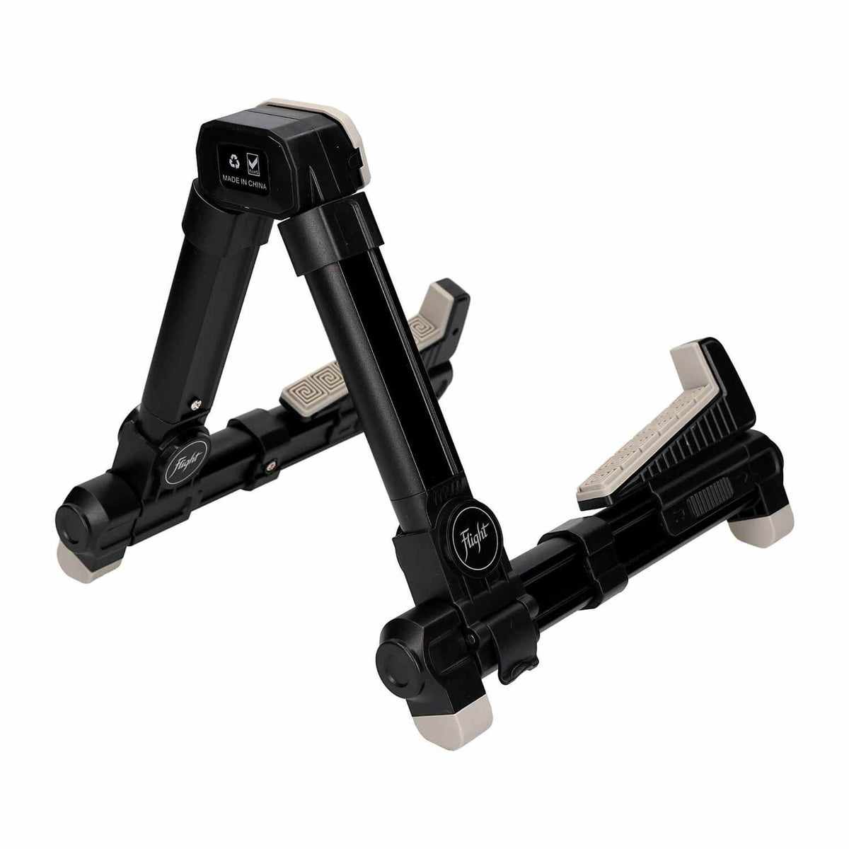 Flight FLUST01-BK Aluminium Ukulele Standaard Opvouwbaar met Rubber Bescherming