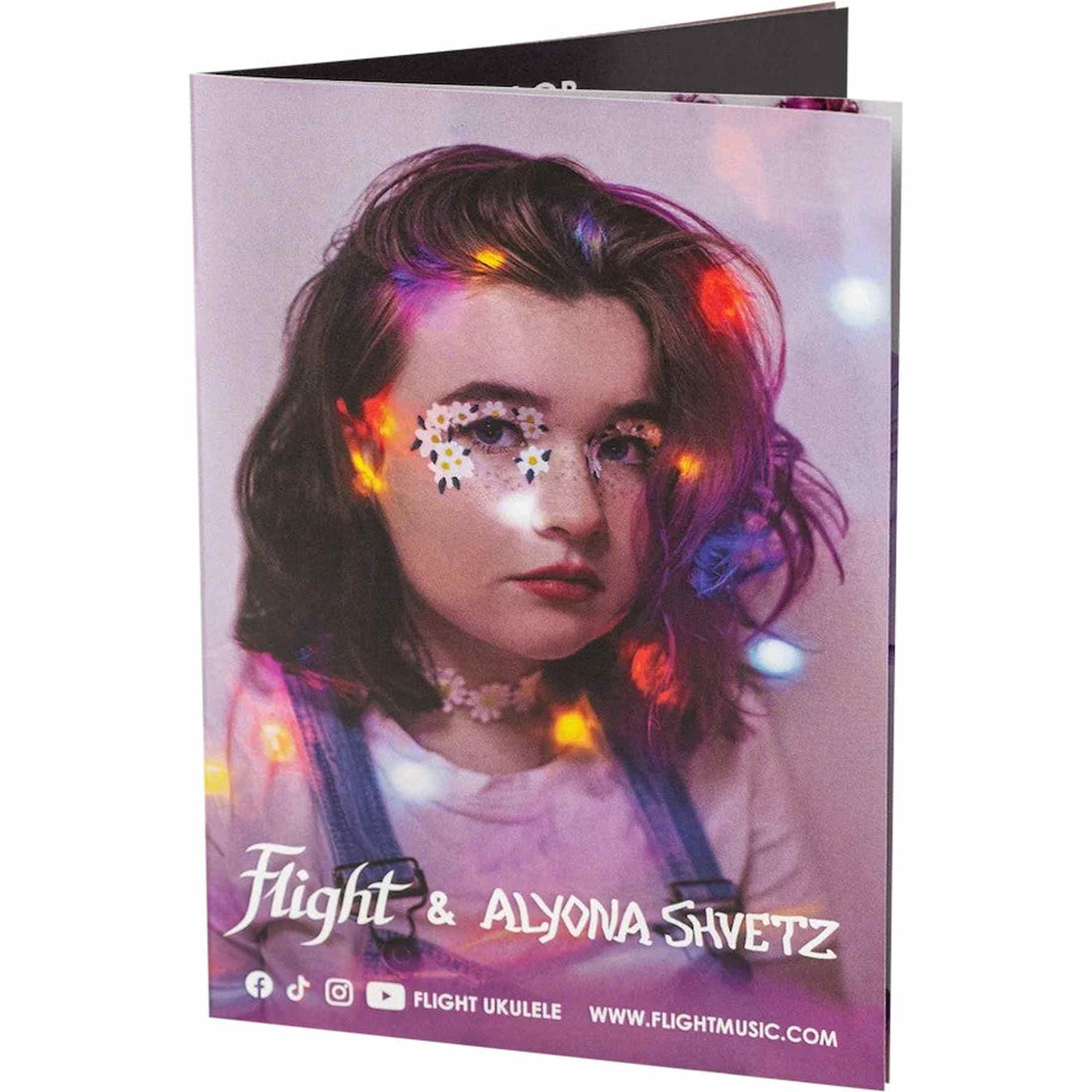 Flight TUS ALYONA SHVETZ Signature Soprano Ukulele met Linden Top, ABS Body en Aquila Snaren