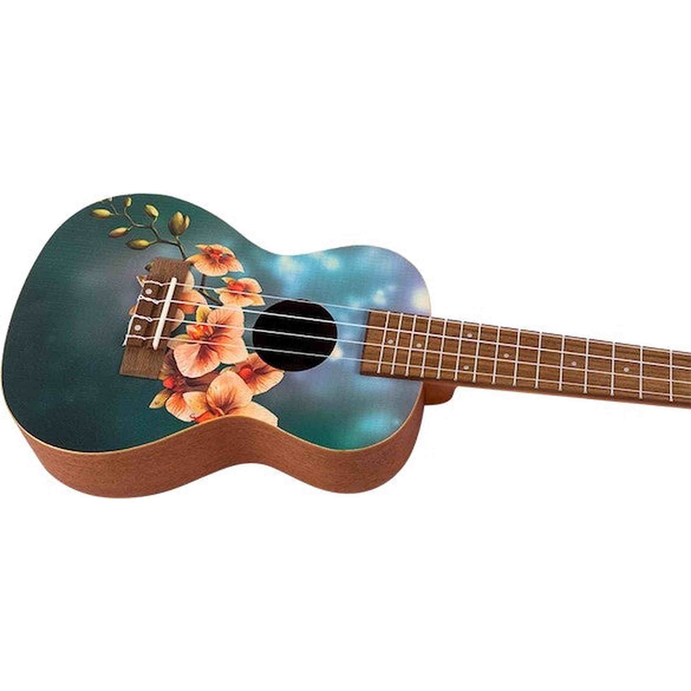 Flight AUC-33 Orchid Concert Ukulele met Spruce Top, Sapele Body en Aquila Nylgut Snaren
