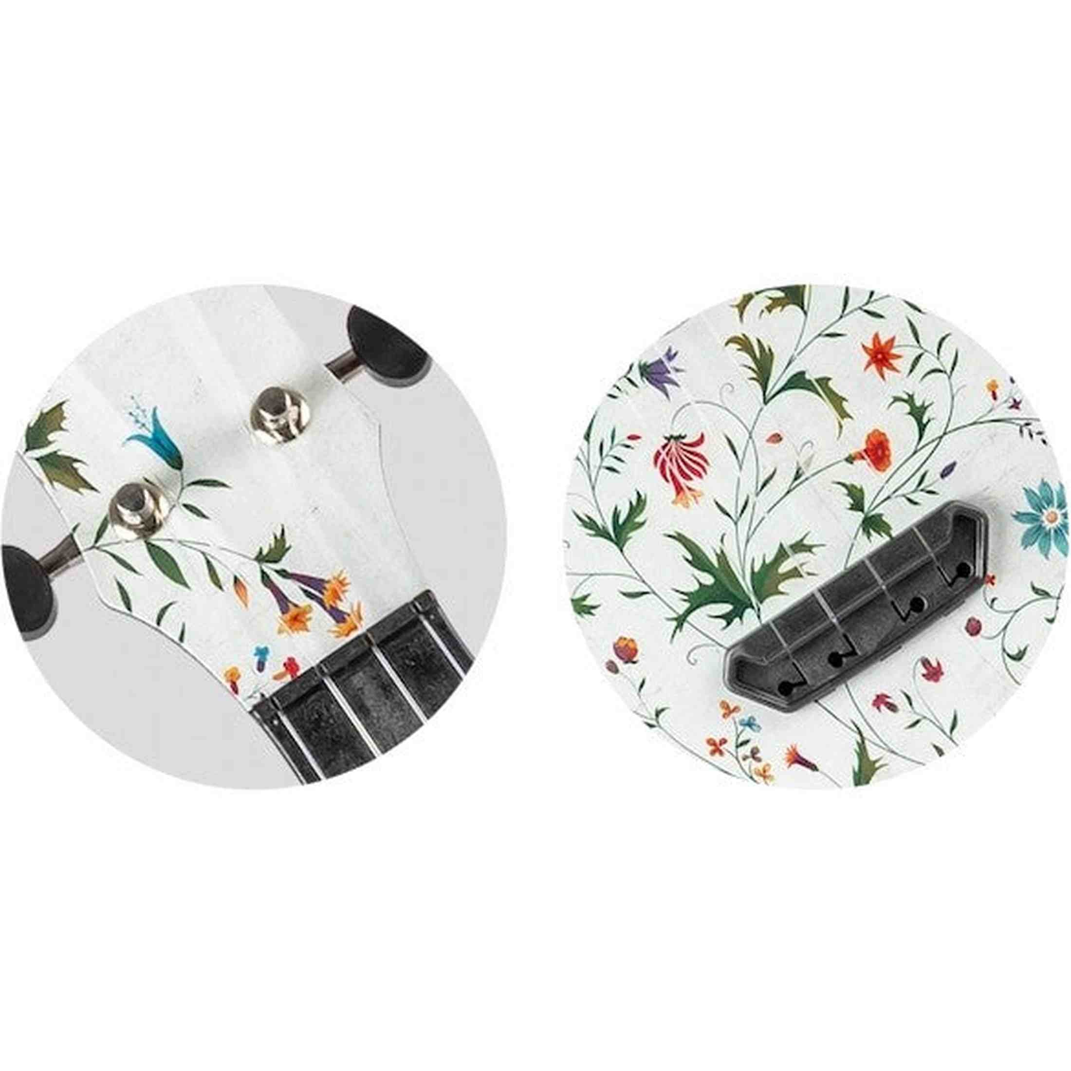 Flight UTS-40 FLOWER Ultra Travel Soprano Ukulele met Polycarbonate Body en Fluorocarbon Snaren