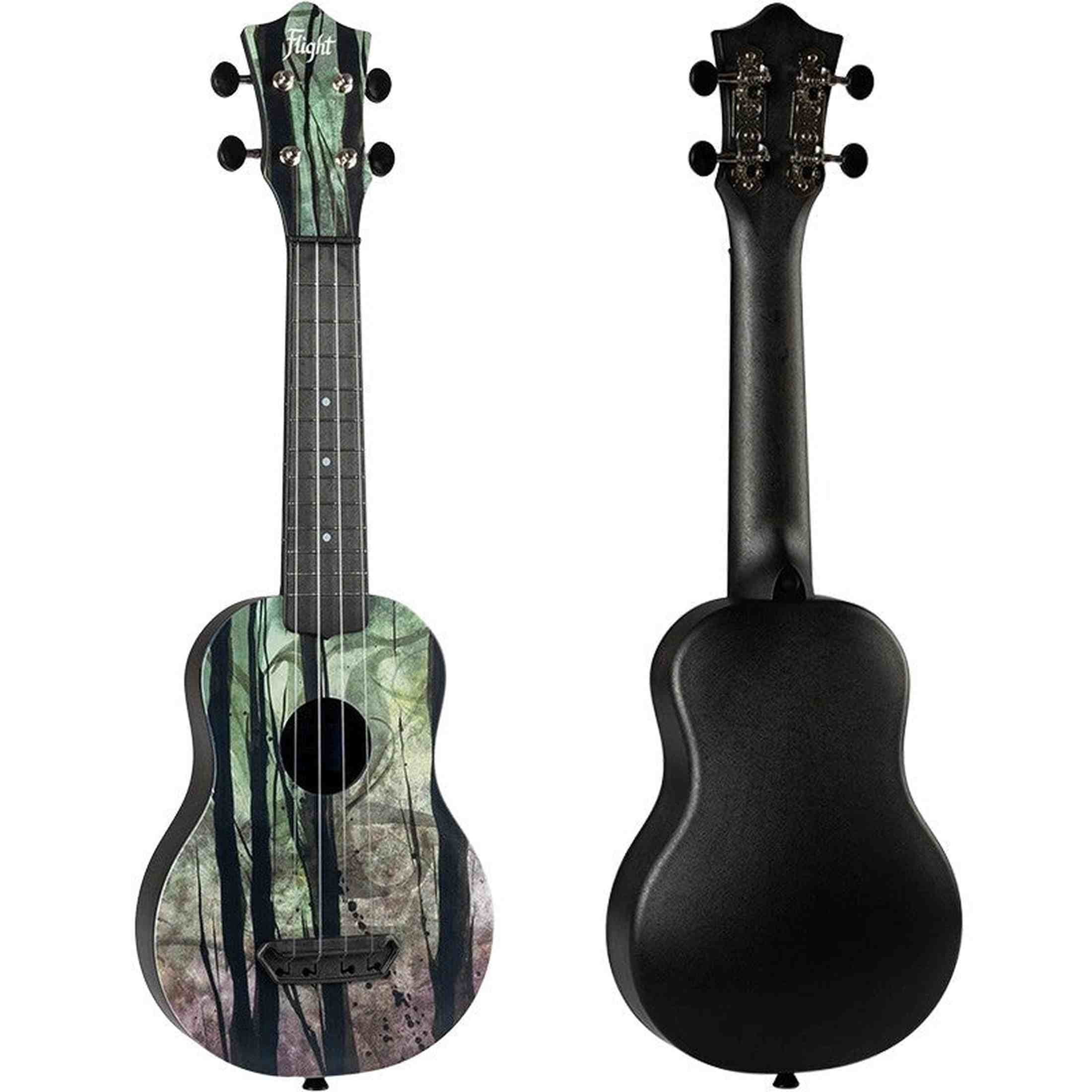 Flight UTS-40 DEEP FOREST Ultra Travel Soprano Ukulele met Polycarbonate Body en Fluorocarbon Snaren