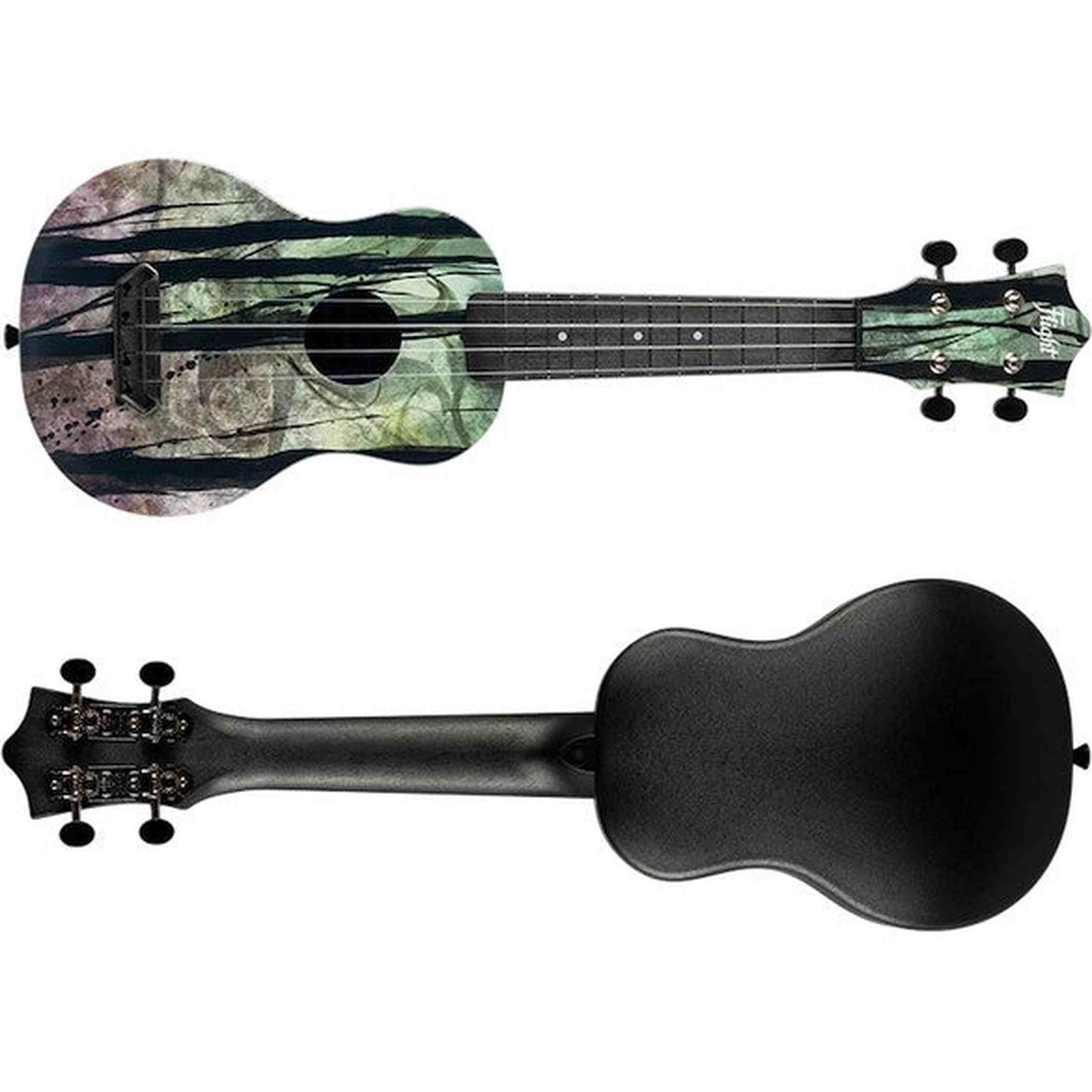 Flight UTS-40 DEEP FOREST Ultra Travel Soprano Ukulele met Polycarbonate Body en Fluorocarbon Snaren
