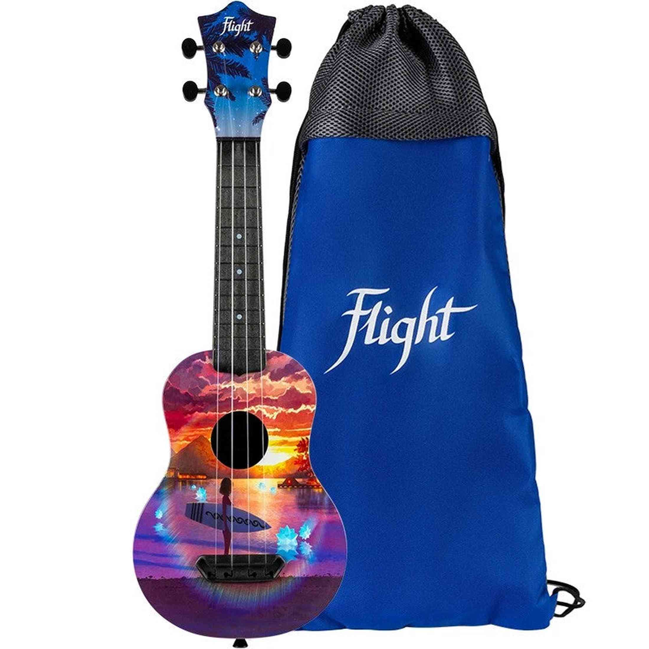 Flight UTS-42 VIBE Ultra Travel Soprano Ukulele met Polycarbonate Body en Fluorocarbon Snaren