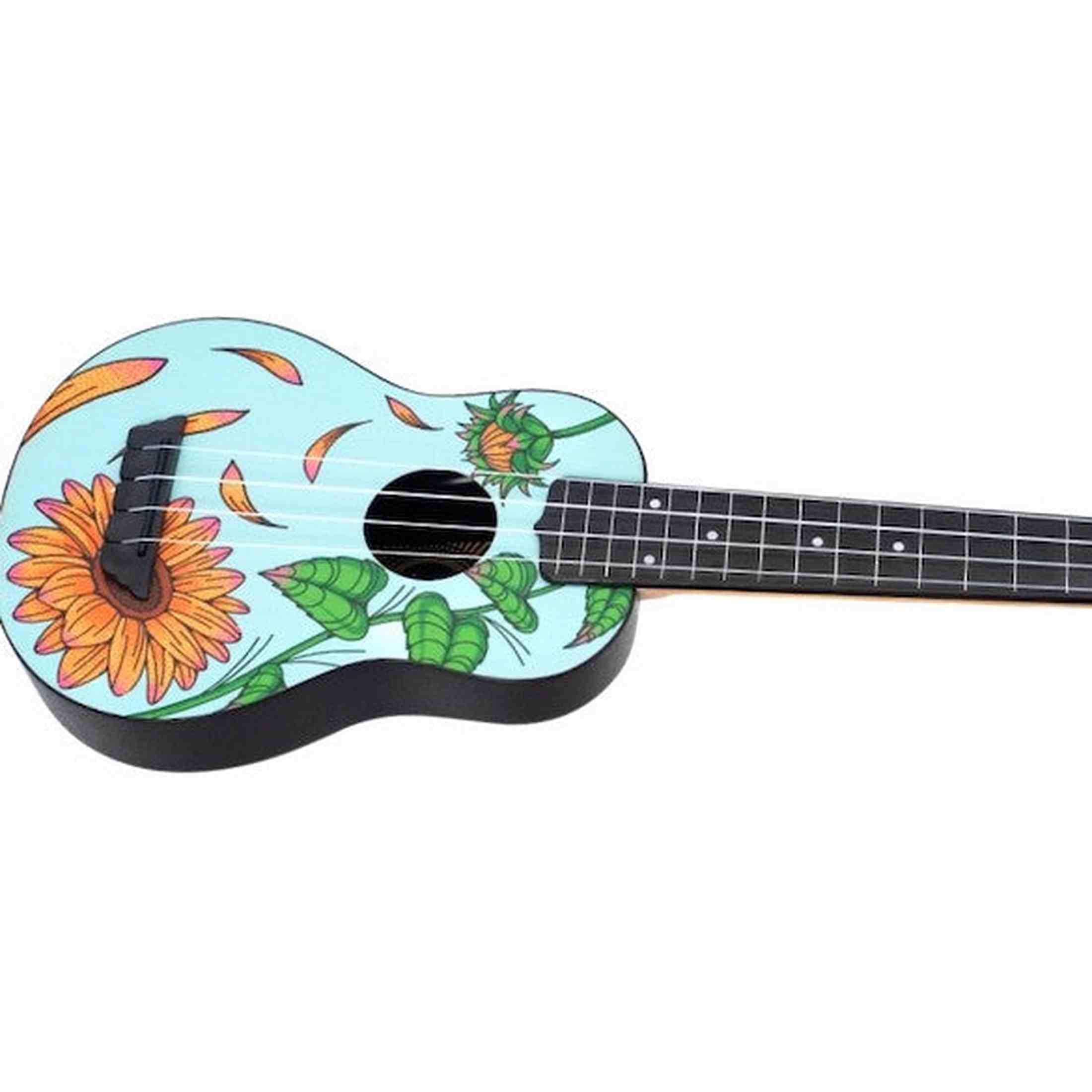 Flight TUS-40 SUNFLOWER Soprano Ukulele met Linden Top, ABS Body en Sunflower Print