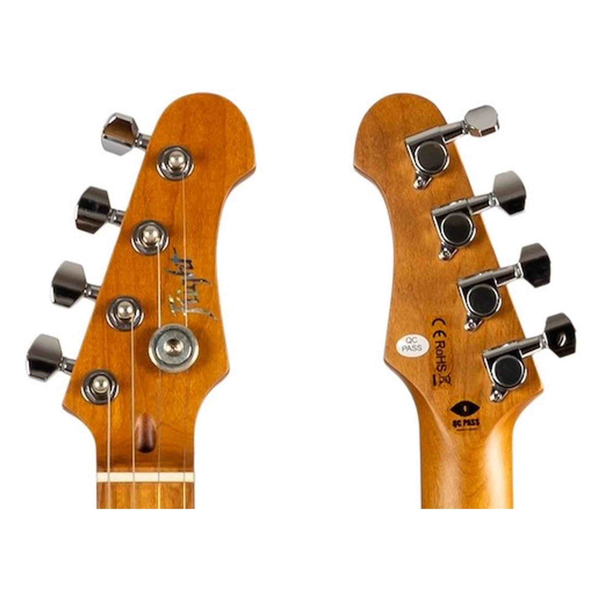 Flight Mini Bass PBR Elektrische Mini Bas Ukulele met Poplar Burl Top, Mahonie Body en Alnico 5 Pickup