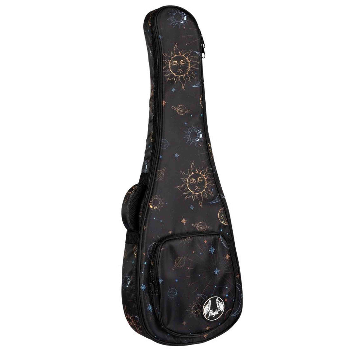 Flight FUB-B-GALAXY Gevoerde Gigbag voor Baritone Ukulele met Galaxy Design en Accessoirevak