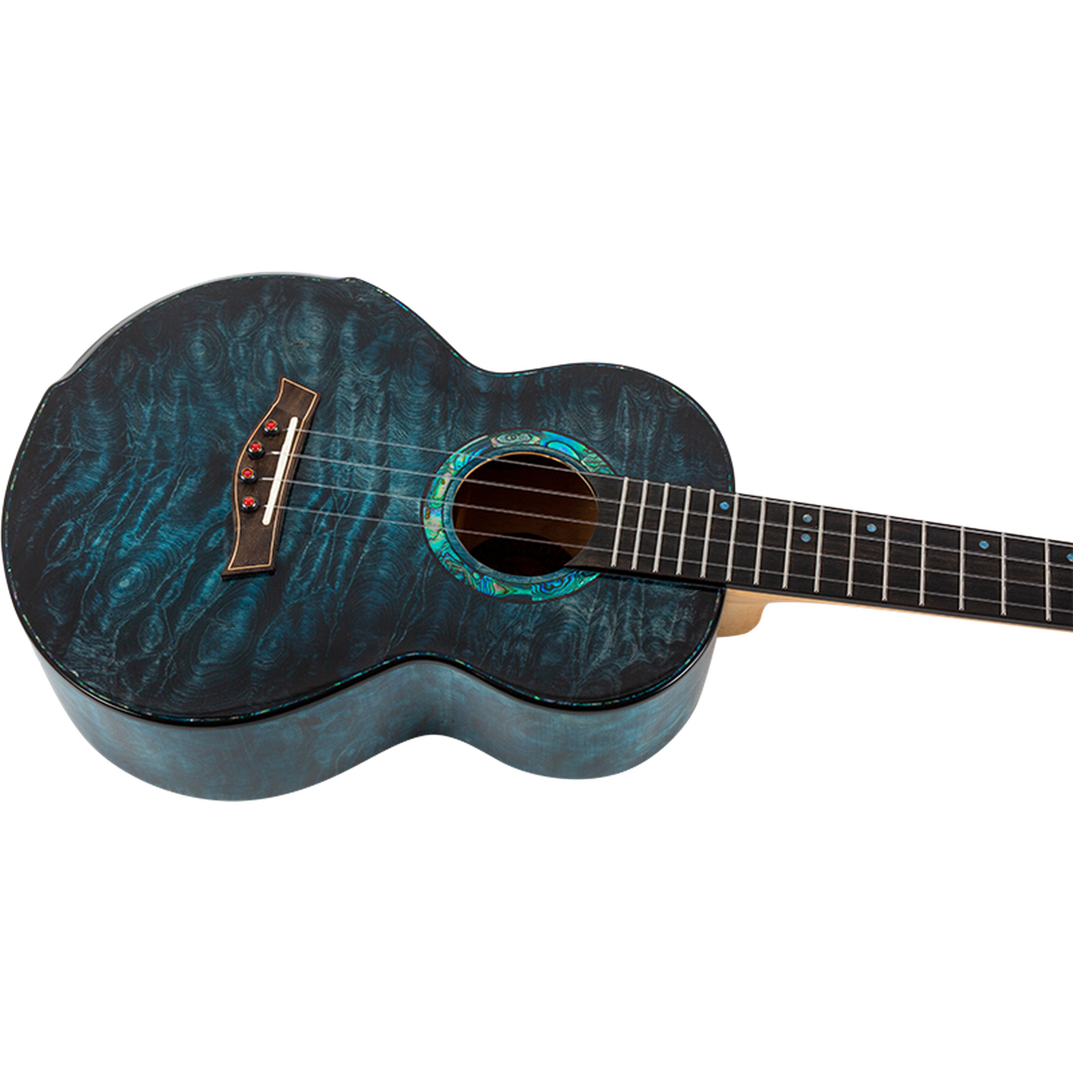Flight A10QM A10 Volmassief Tenor Ukulele - Gequilte Esdoorn Blauw