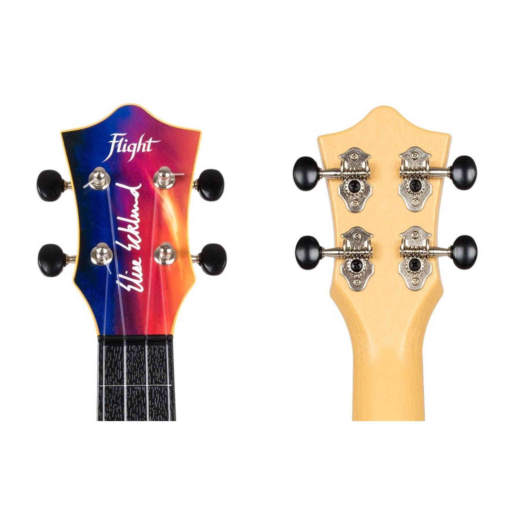 Flight TUS-EE SUNSET Elise Ecklund Signature Soprano Ukulele met Linden Top, ABS Body, Aquila Sugar Snaren en Gigbag