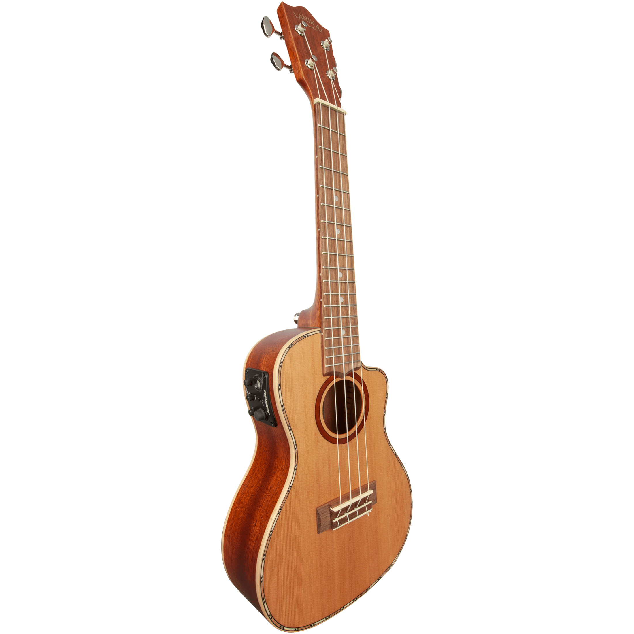 LANIKAI LKUCDSTCEC Concertukelele, Cedar Solid Top Serie, Voorversterker, Tas