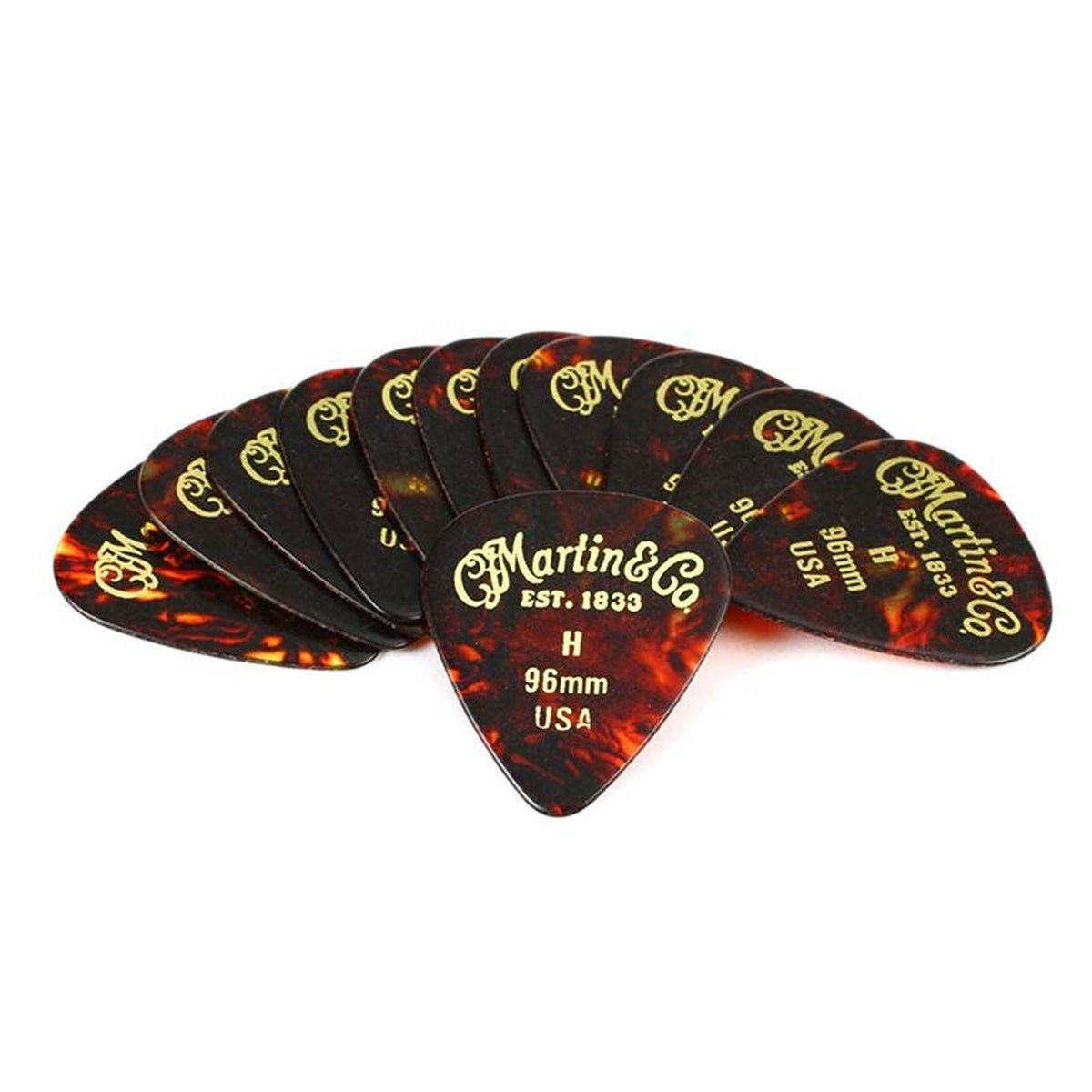 Martin SPA 18A0051 pick pack 351 vorm .96mm faux schildpad Zwaar 12 stuks