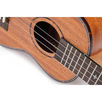 TOM 200 E Tenor Ukelele met Massief Mahonie en Pickup Inclusief Luxe Hoes