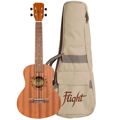 Flight NUT310 Tenor Ukulele met African Sapele Body, Truss Rod en Bone Topkam