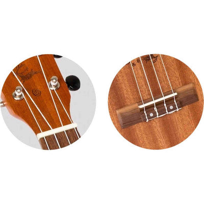Flight NUT310 Tenor Ukulele met African Sapele Body, Truss Rod en Bone Topkam