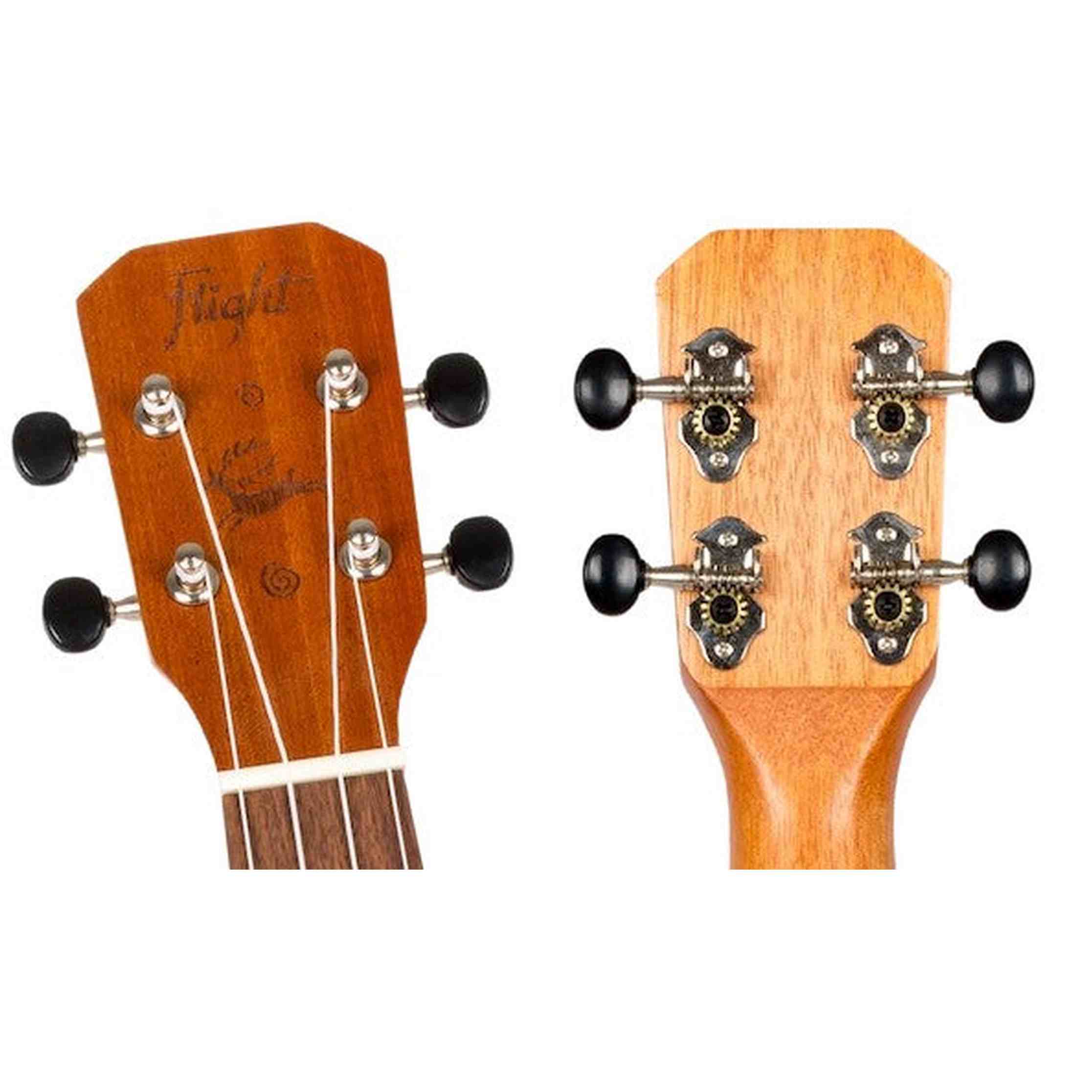 Flight NUT310 Tenor Ukulele met African Sapele Body, Truss Rod en Bone Topkam