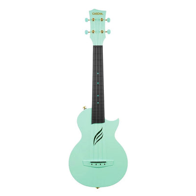 Cascha HH 2286 Groene Carbon Fiber concert ukulele met softcase