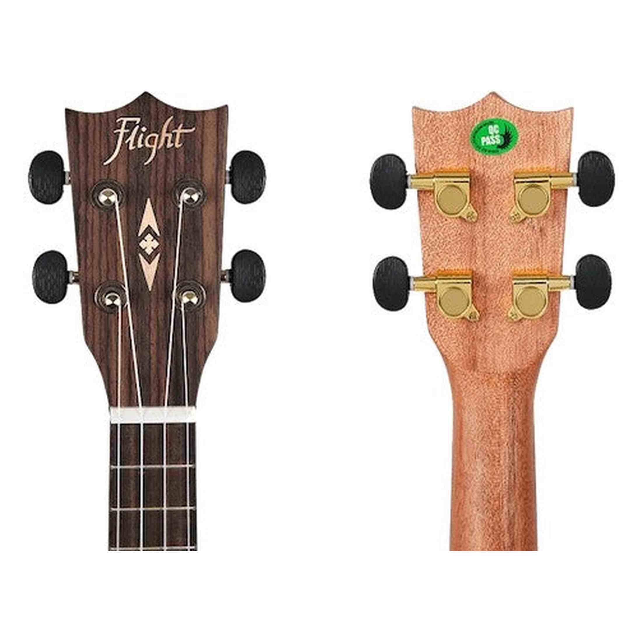 Flight DUS450 Mango Soprano Ukulele met Mango Body, Bone Topkam en Aquila Super Nylgut Snaren