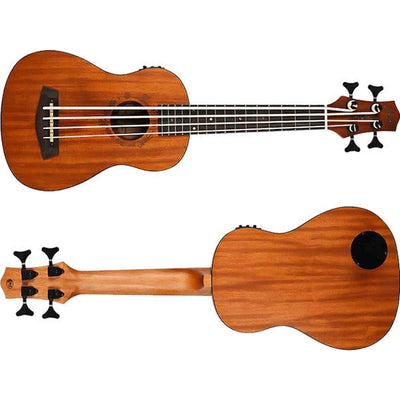 Flight DUBS Bass Ukulele met Mahogany Body, Walnut Toets en Actieve Pickup