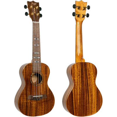 Flight DUC445 Acacia Concert Ukulele met Gloss Acacia Body, Bone Topkam en Aquila Super Nylgut Snaren