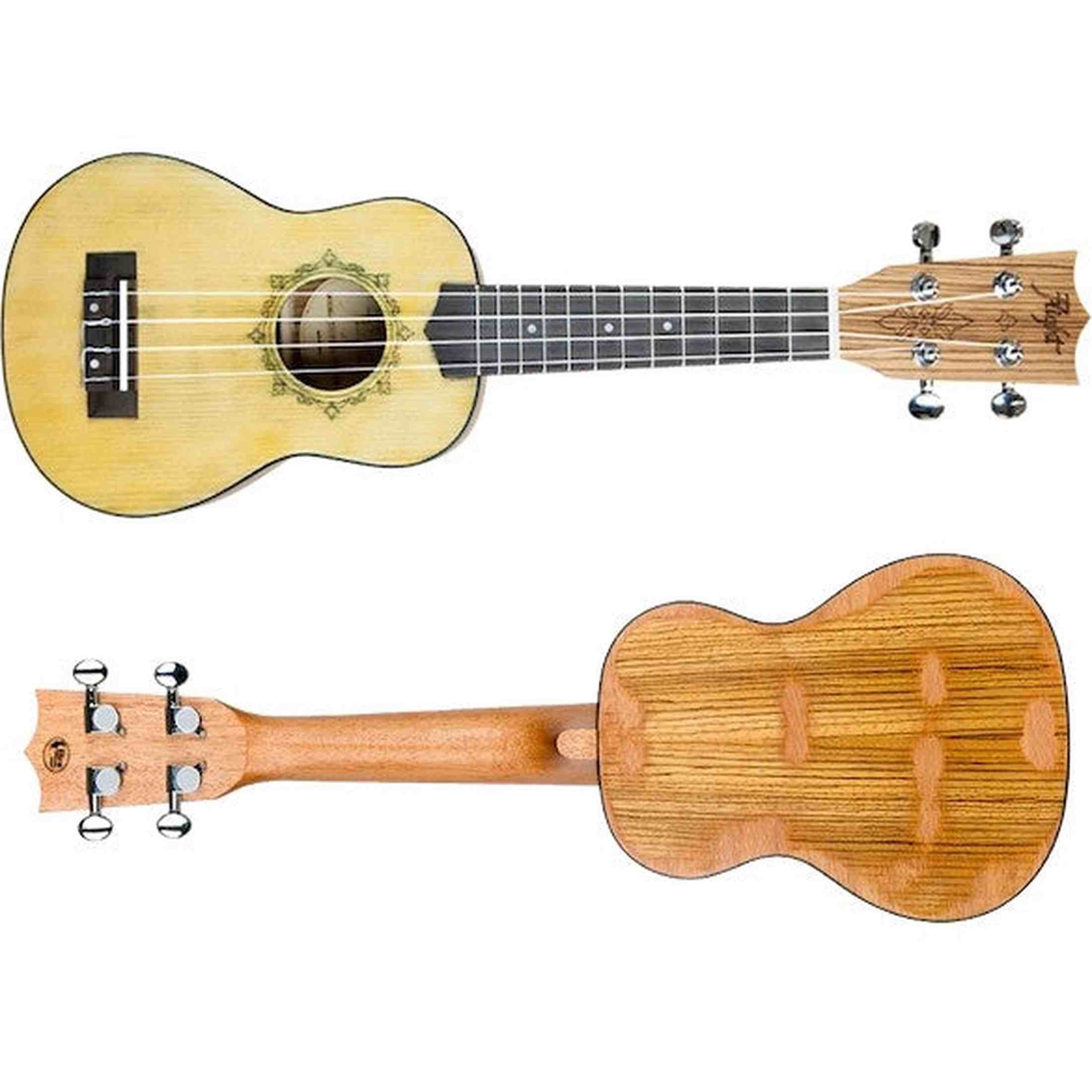 Flight DUS330 RELIC Soprano Ukulele met Distressed Spruce Top, Zebrawood Body en Aquila Super Nylgut Snaren