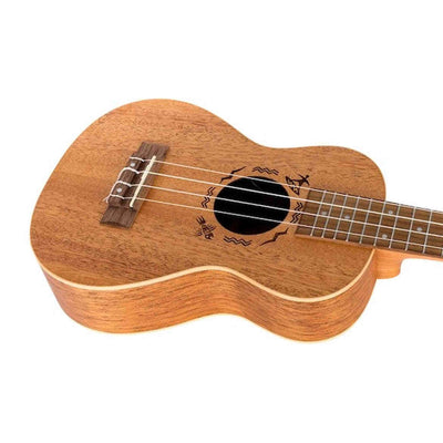 Flight DUC323 MAH EQ Elektrisch-Akoestische Concert Ukulele met Mahogany Body en Ingebouwde Pickup