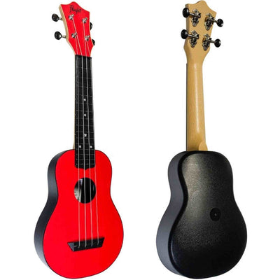 Flight TUS-35 RD Soprano Ukulele Rood met Linden Top, ABS Body en Aquila Snaren