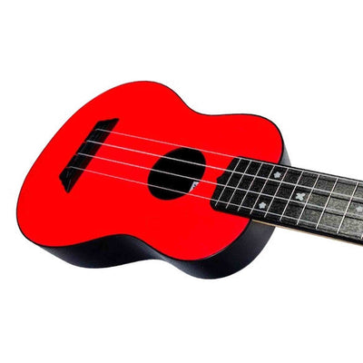 Flight TUS-35 RD Soprano Ukulele Rood met Linden Top, ABS Body en Aquila Snaren