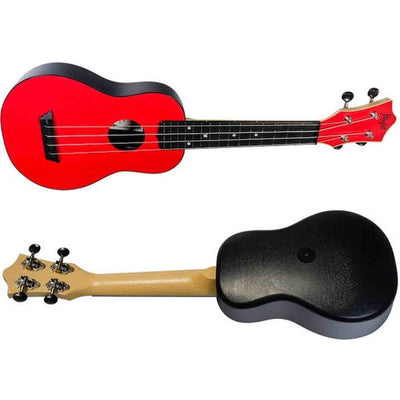 Flight TUS-35 RD Soprano Ukulele Rood met Linden Top, ABS Body en Aquila Snaren