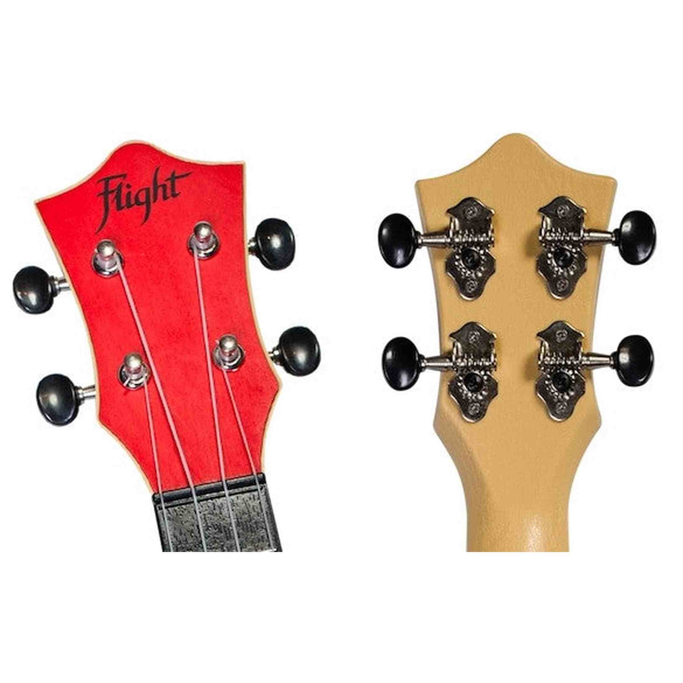Flight TUS-35 RD Soprano Ukulele Rood met Linden Top, ABS Body en Aquila Snaren